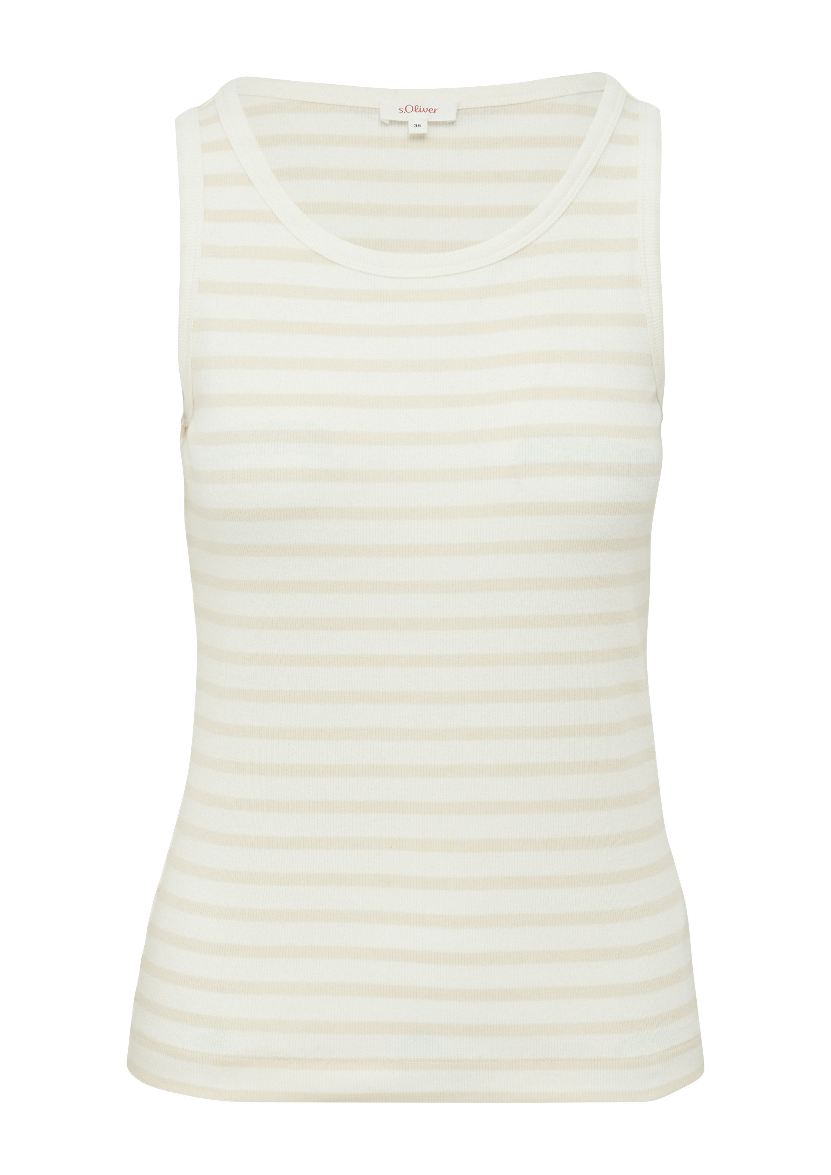 s.Oliver Geribde tanktop met ribstructuur