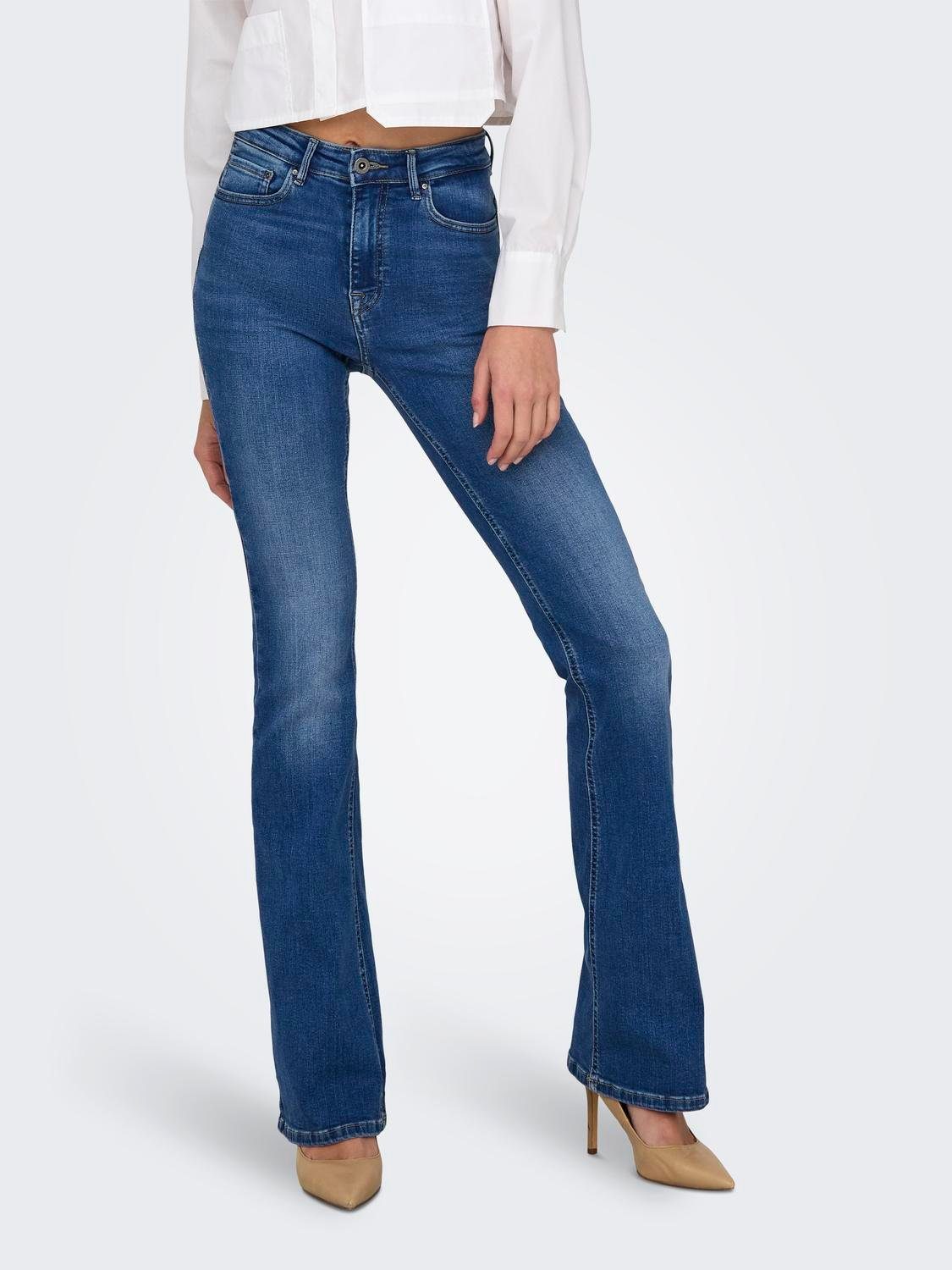 ONLY high waist flared jeans ONLPAOLA light blue denim