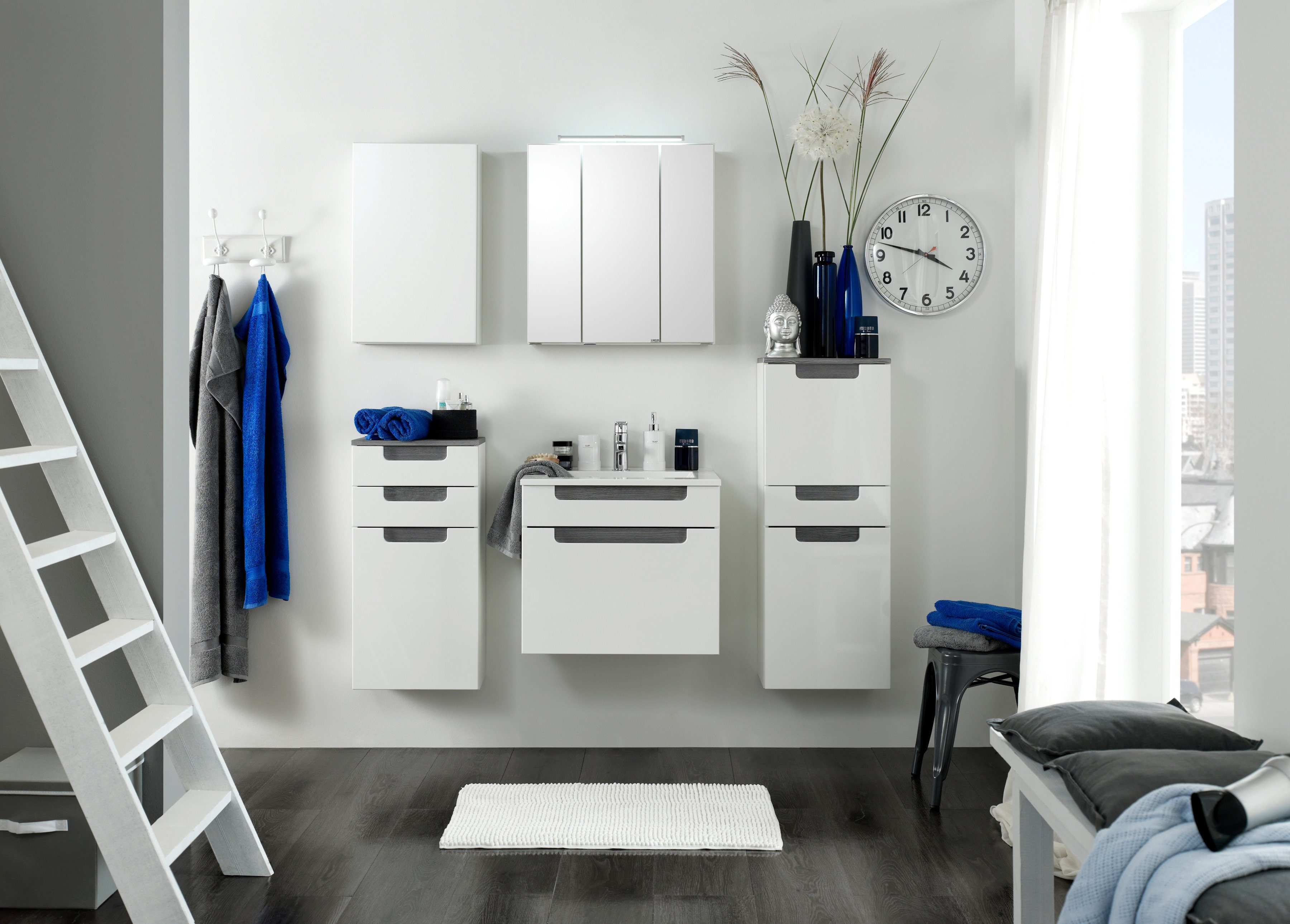 welltime Badkamerserie Siena Spiegelkast inclusief ledverlichting, breedte 60 cm (2-delig)