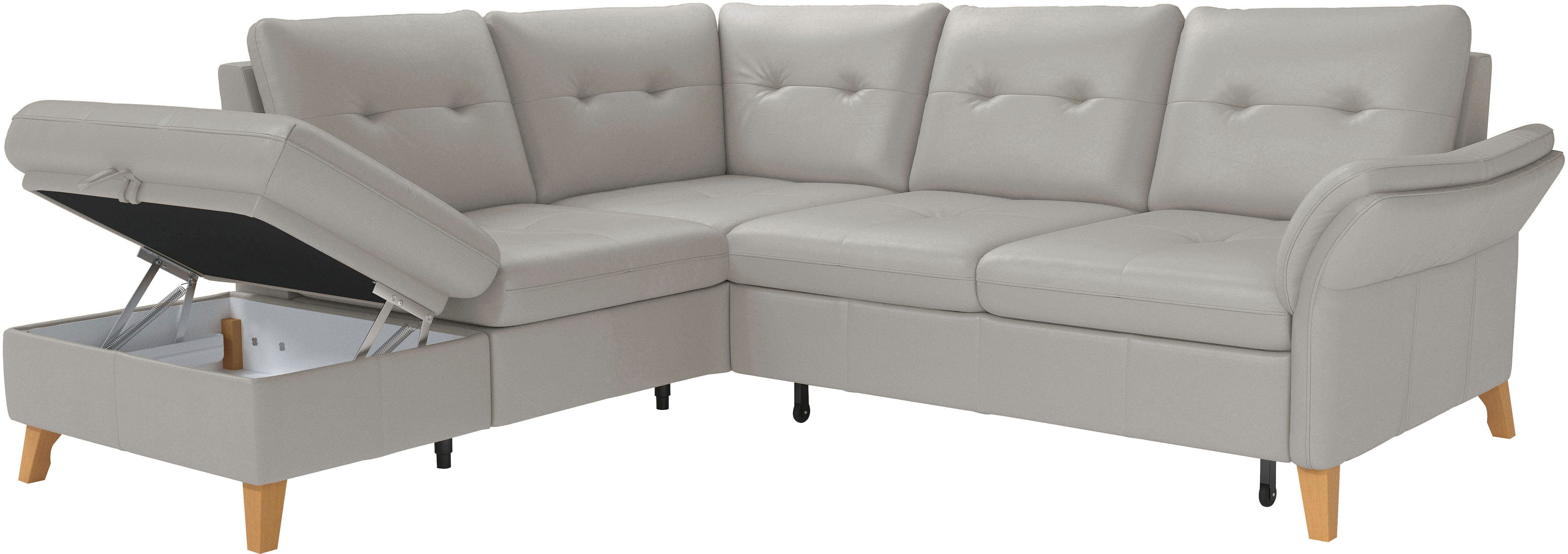 sit&more Hoekbank Göteborg inclusief zitdiepteverstelling, optioneel met bedfunctie & bedlade