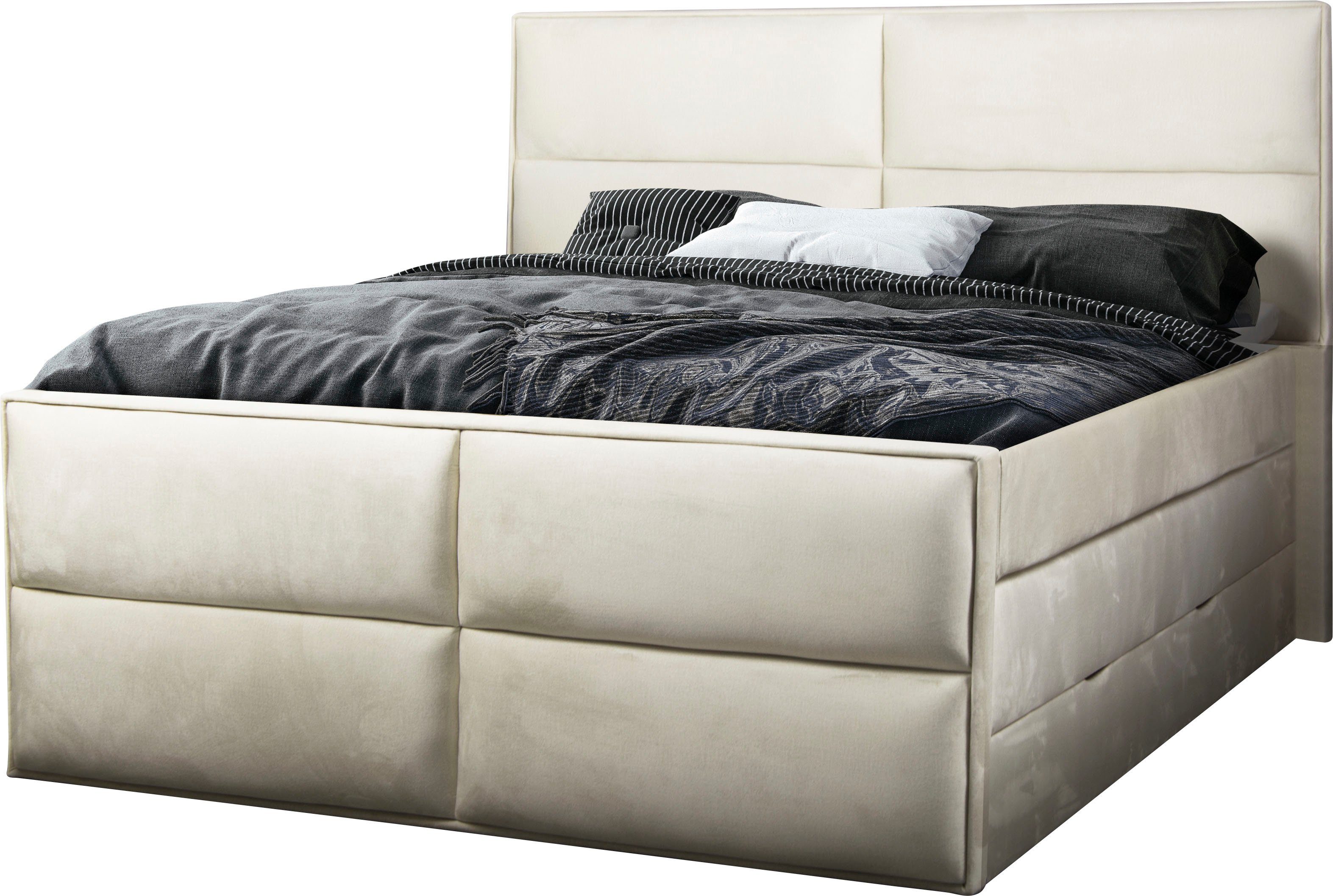 Places of Style Boxspring Williston incl. topmatras en bedkist, in 4 breedten, 2 matrassoorten