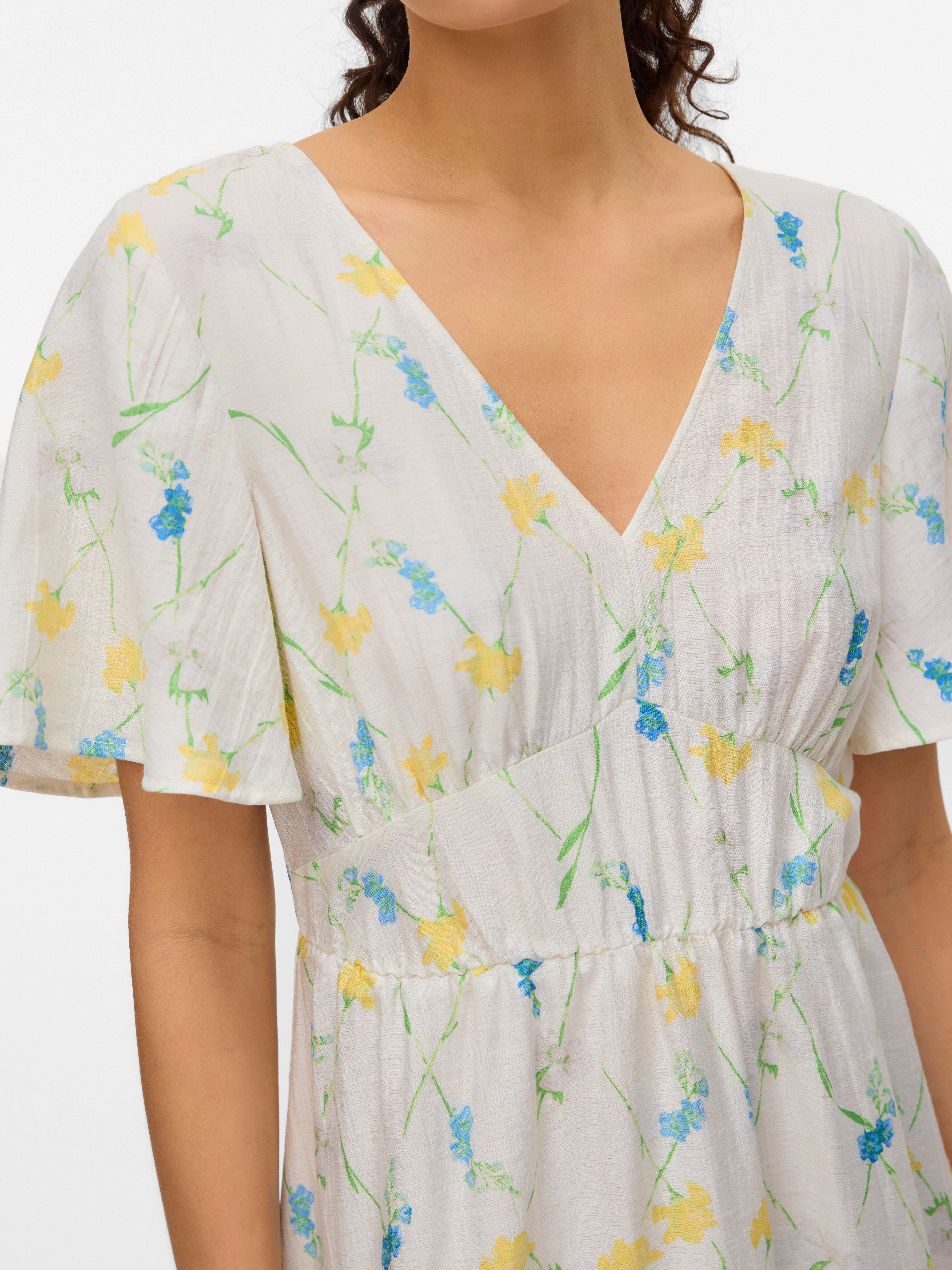 Vero Moda Zomerjurk VMFLORA OLGA SS 7/8 DRESS WVN GA