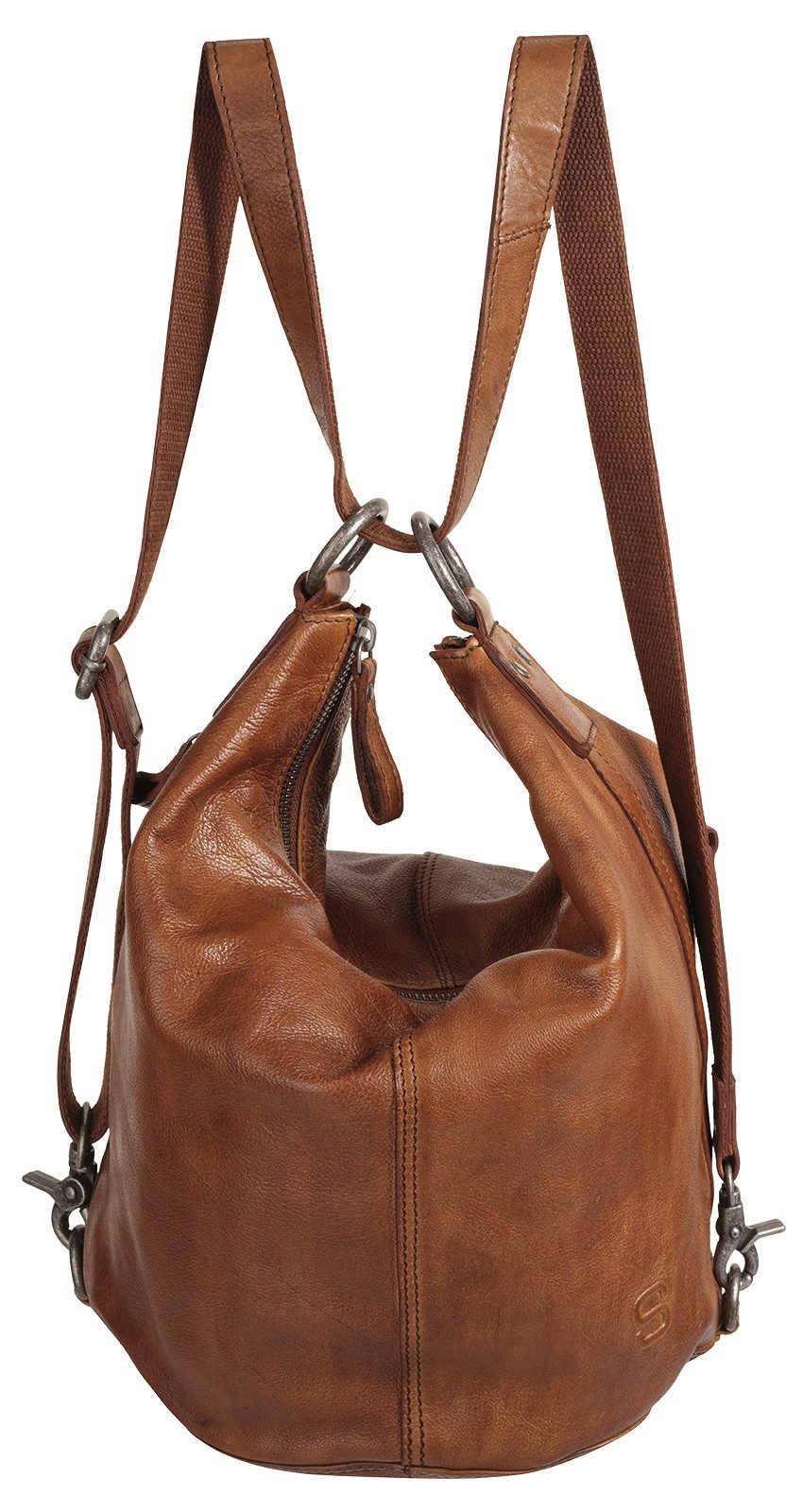 Spikes & Sparrow Schoudertas echt leder