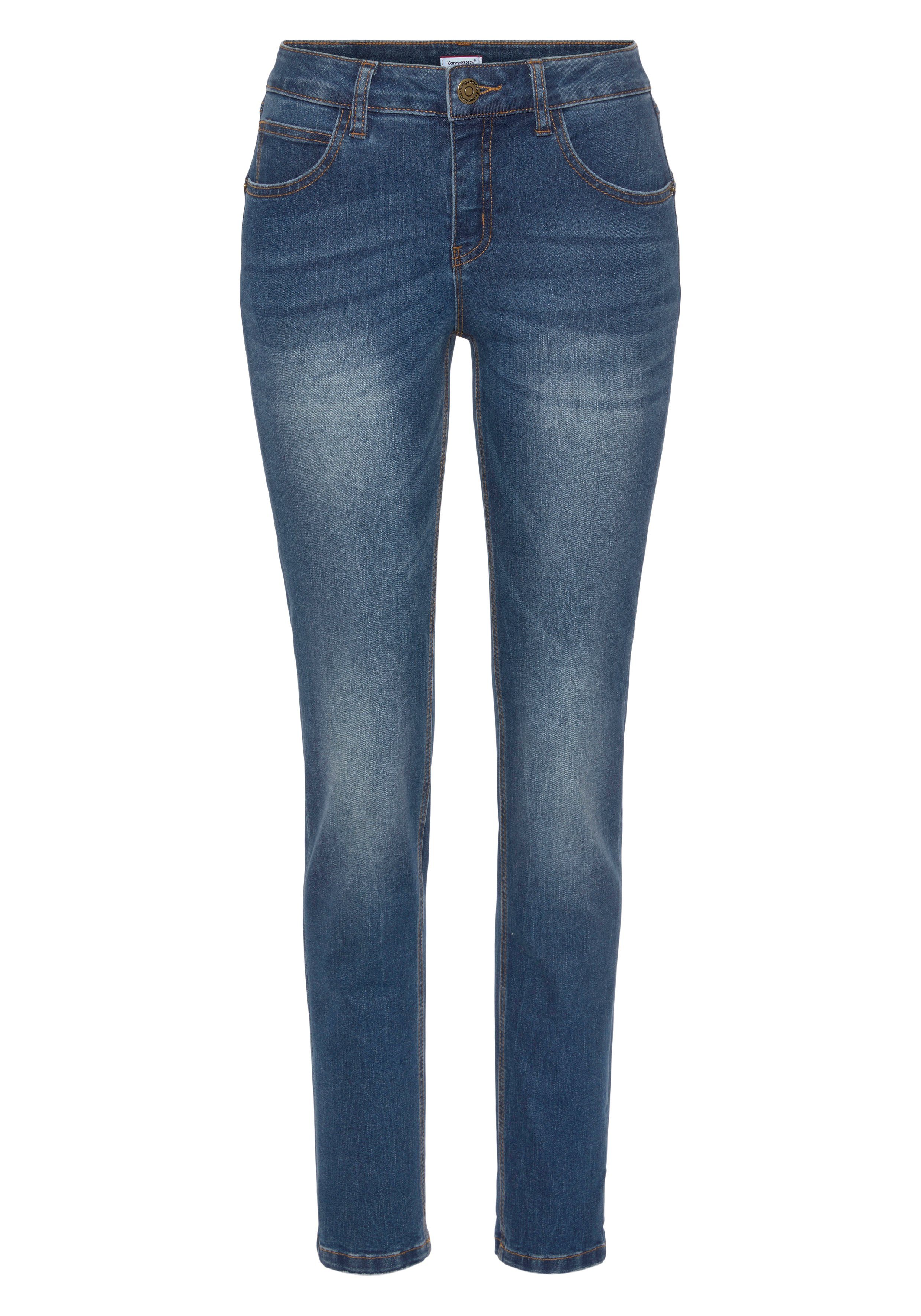 KangaROOS Relax fit jeans RELAX-FIT HIGH WAIST enkelvrije snit, omrolbare broekspijpen
