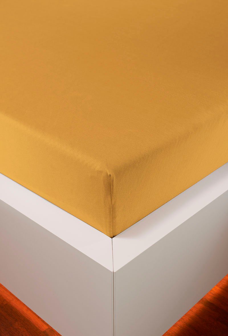 bellana Hoeslaken Jersey-elastaan aqua in mt. 90x200, 140x200 of 180x200 cm van katoen, voor matrassen tot 35 cm hoogte, laken, hoeslaken (1 stuk)