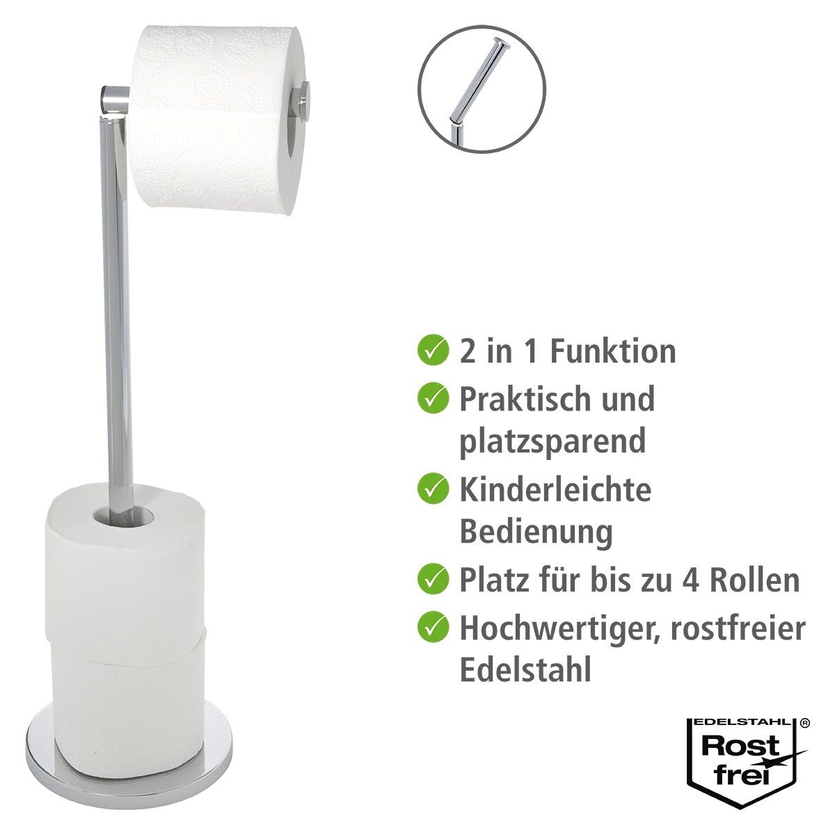 WENKO Toiletrolhouder staand