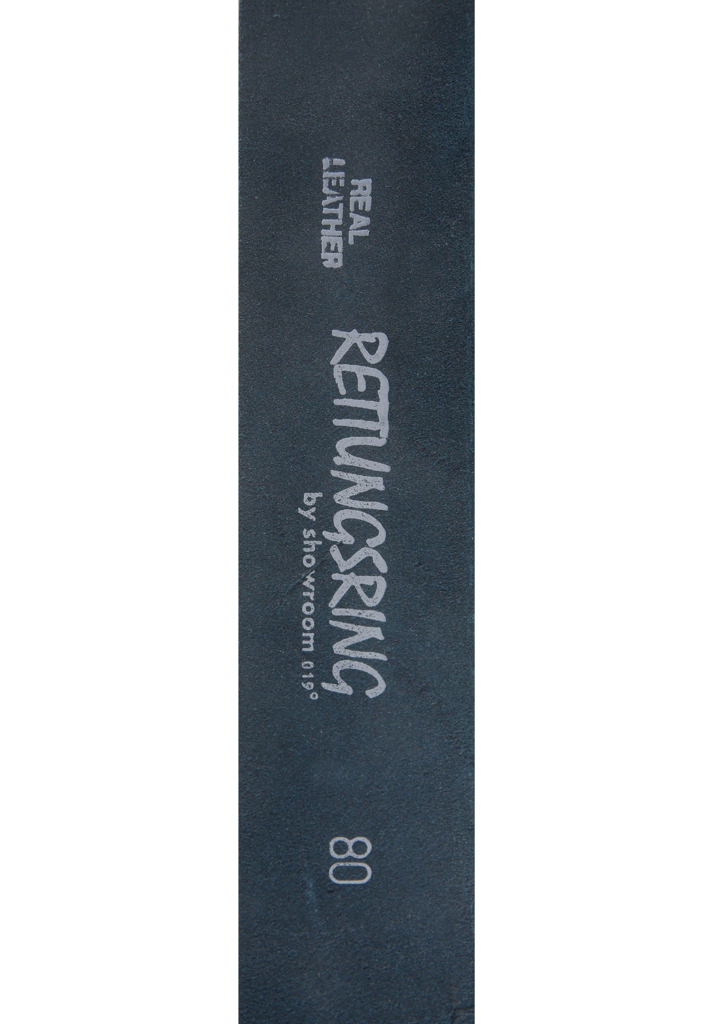 RETTUNGSRING by showroom 019° Leren riem met verwisselbare sluiting "schelp rond zilverkleur"