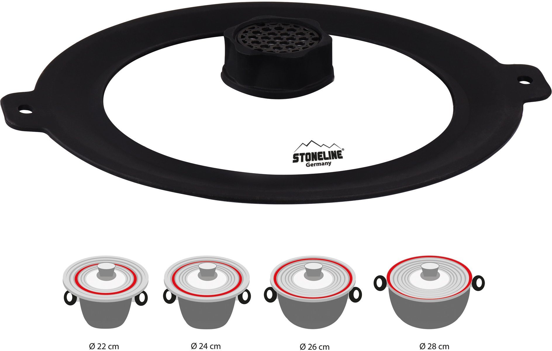 STONELINE Universele deksel Smell Well voor ø 22/24/26/28 cm, inclusief smell well navulset