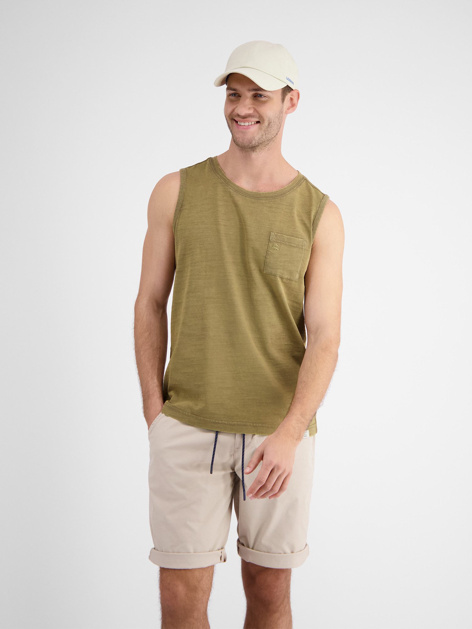 Lerros Muscle-shirt LERROS comfortabel tanktop met borstzak