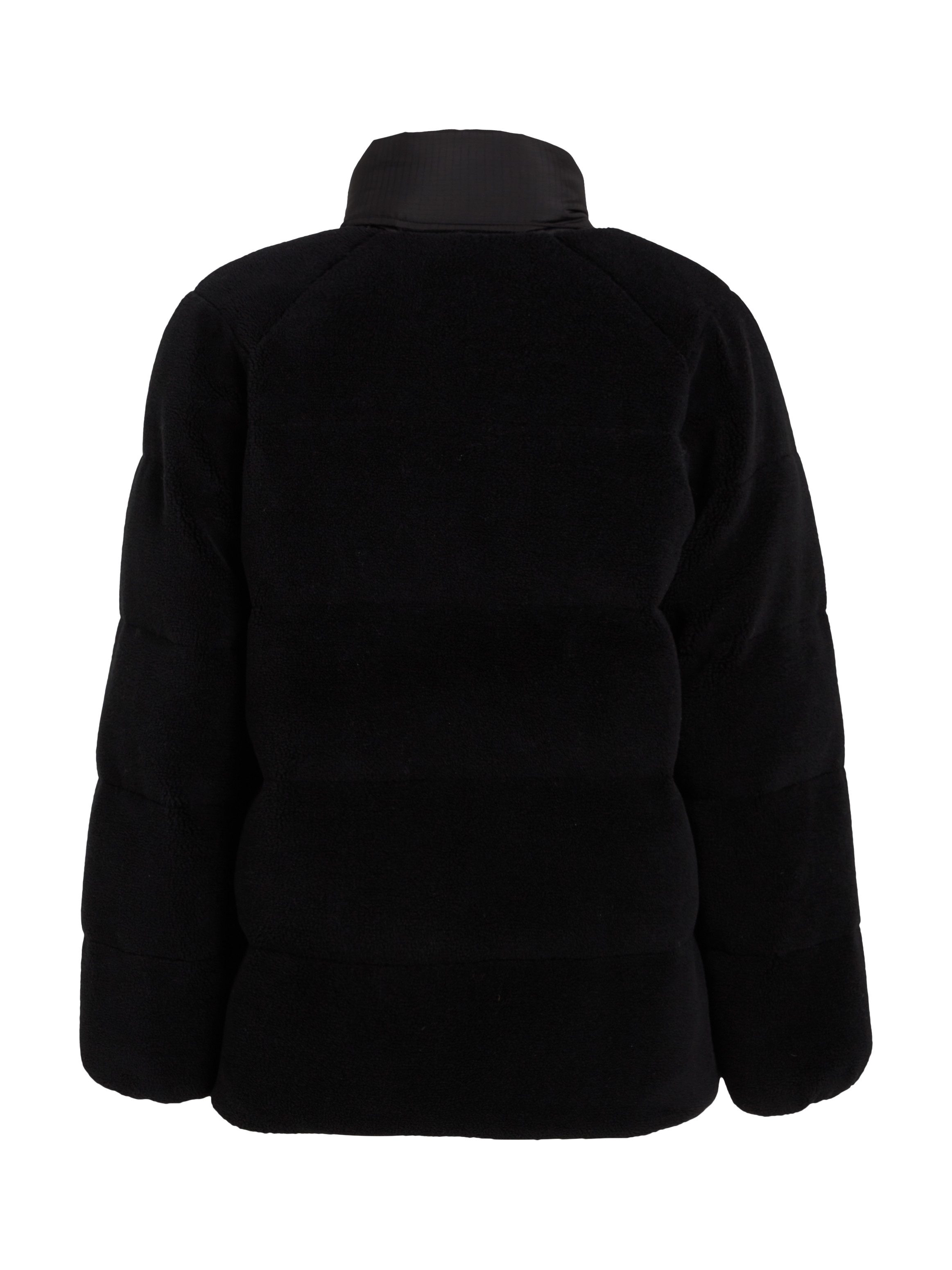 TOMMY JEANS Fleecejack TJM POLY TEDDY PUFFER EXT geborduurd merkembleem op borsthoogte