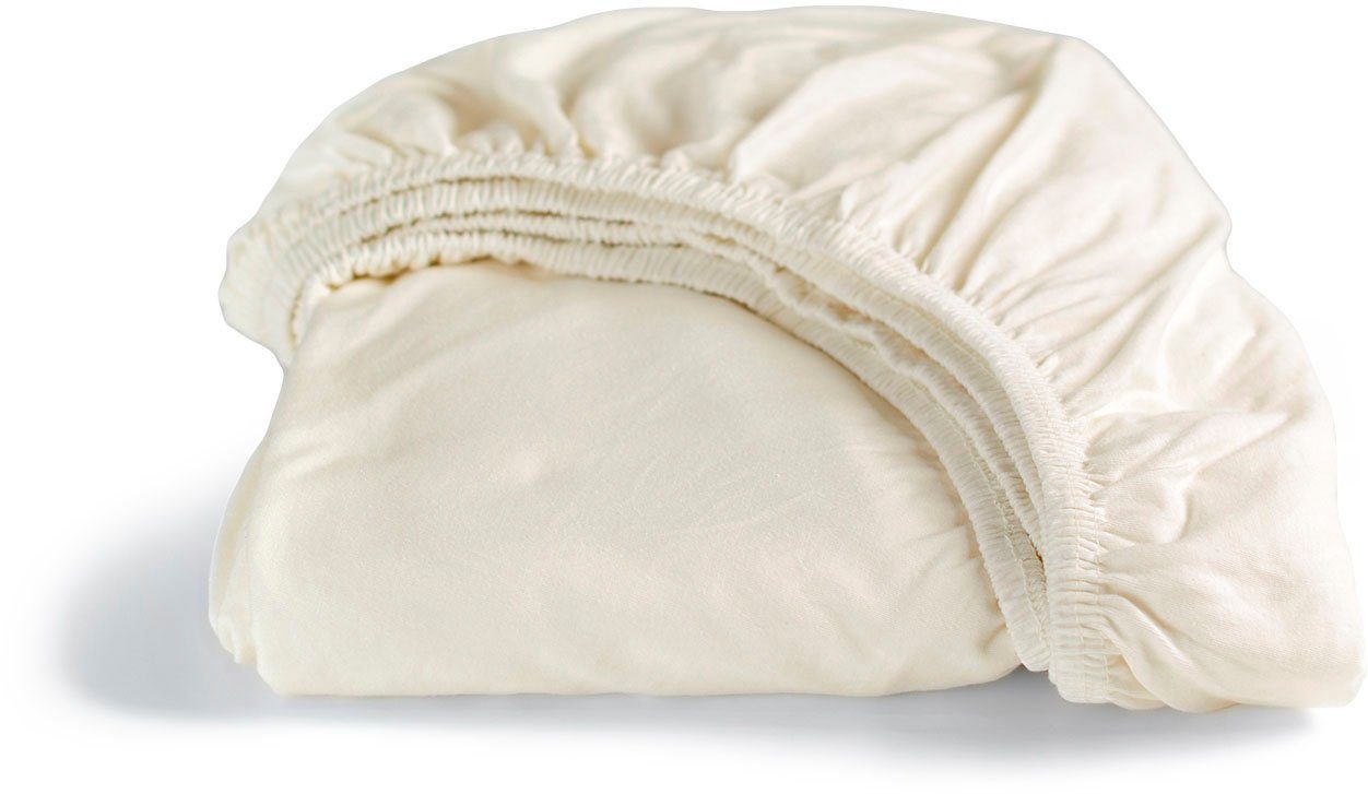 Cinderella Hoeslaken Jersey kreuk- en knoopvrij, tot 35 cm hoogte (1 stuk) hoeslakens maat - wit