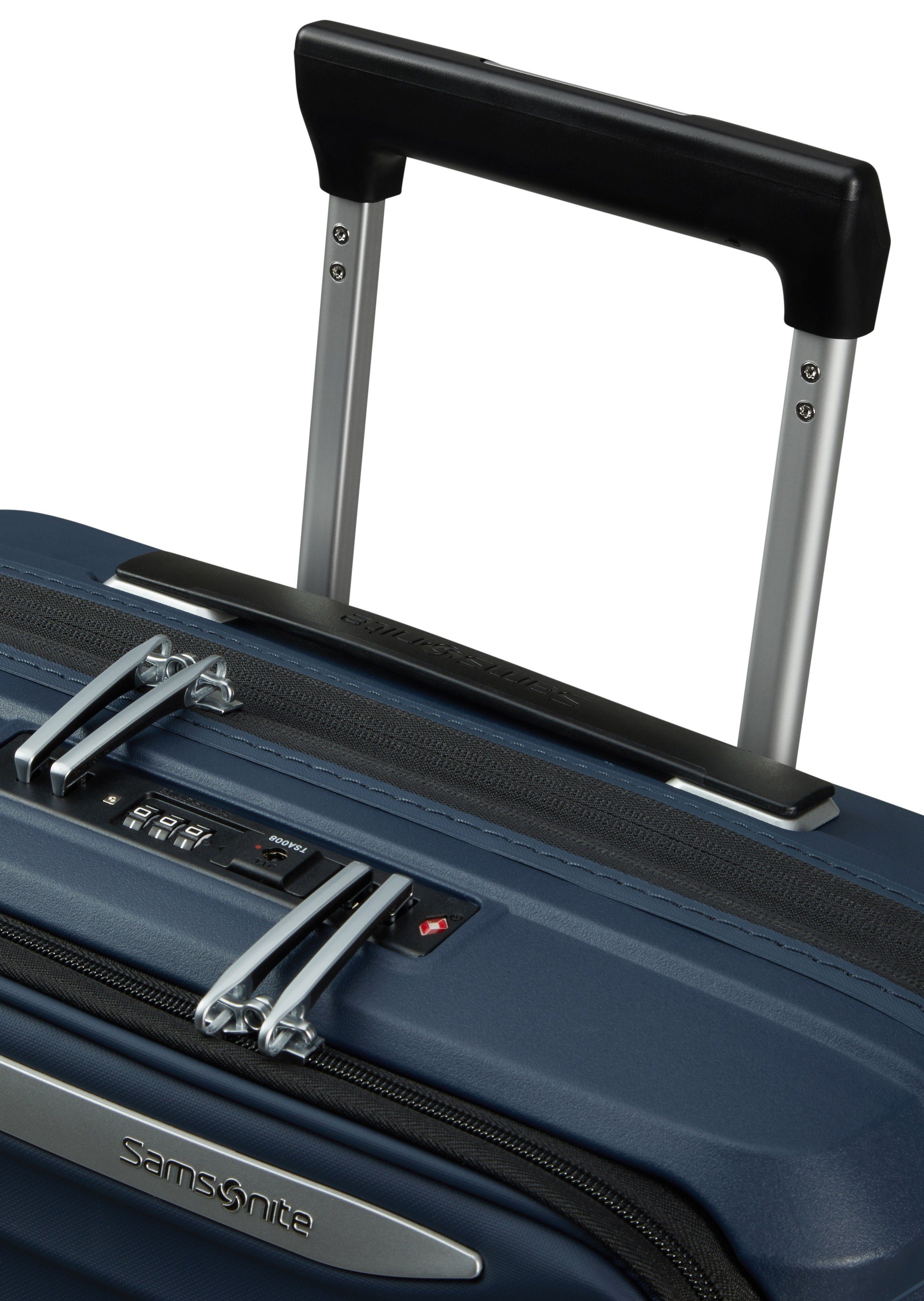 Samsonite Hardshell-trolley UPSCAPE 55 met voorvak Easy-access voorkant vak handbagage harde koffer TSA-cijferslot