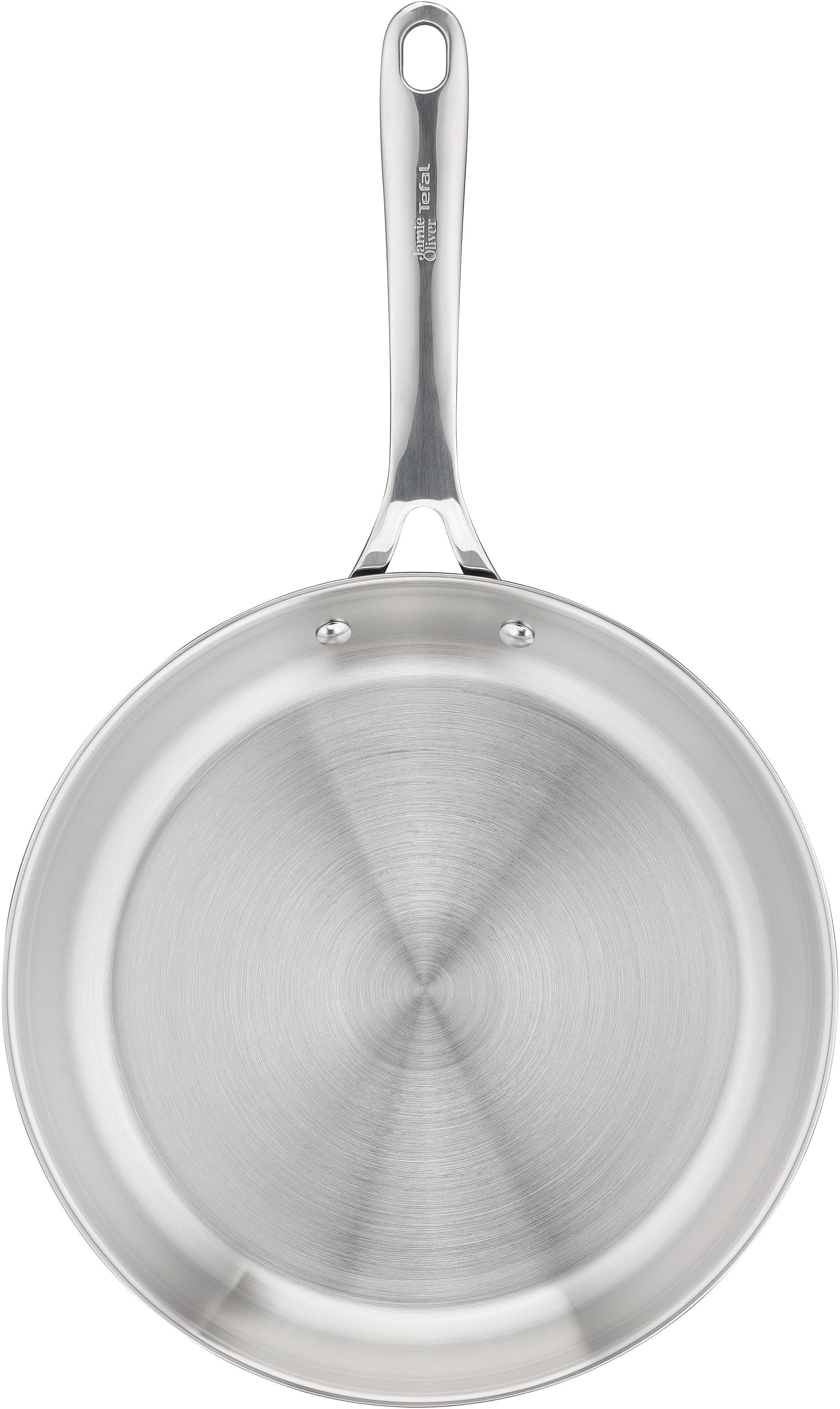 Tefal Koekenpan Jamie Oliver E31104 Cook Smart onbehandeld roestvrij staal, thermo-fusie, inductiegeschikt