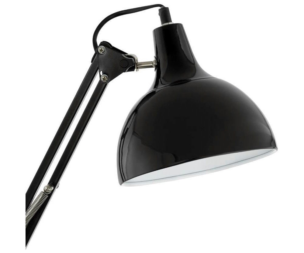 EGLO Tafellamp BORGILLIO Tischlampe, Stahl, E27, IP20, Schreibtischlampe, Lampe Vintage bureau lamp van staal in zwart, E27, incl. schakelaar (1 stuk)