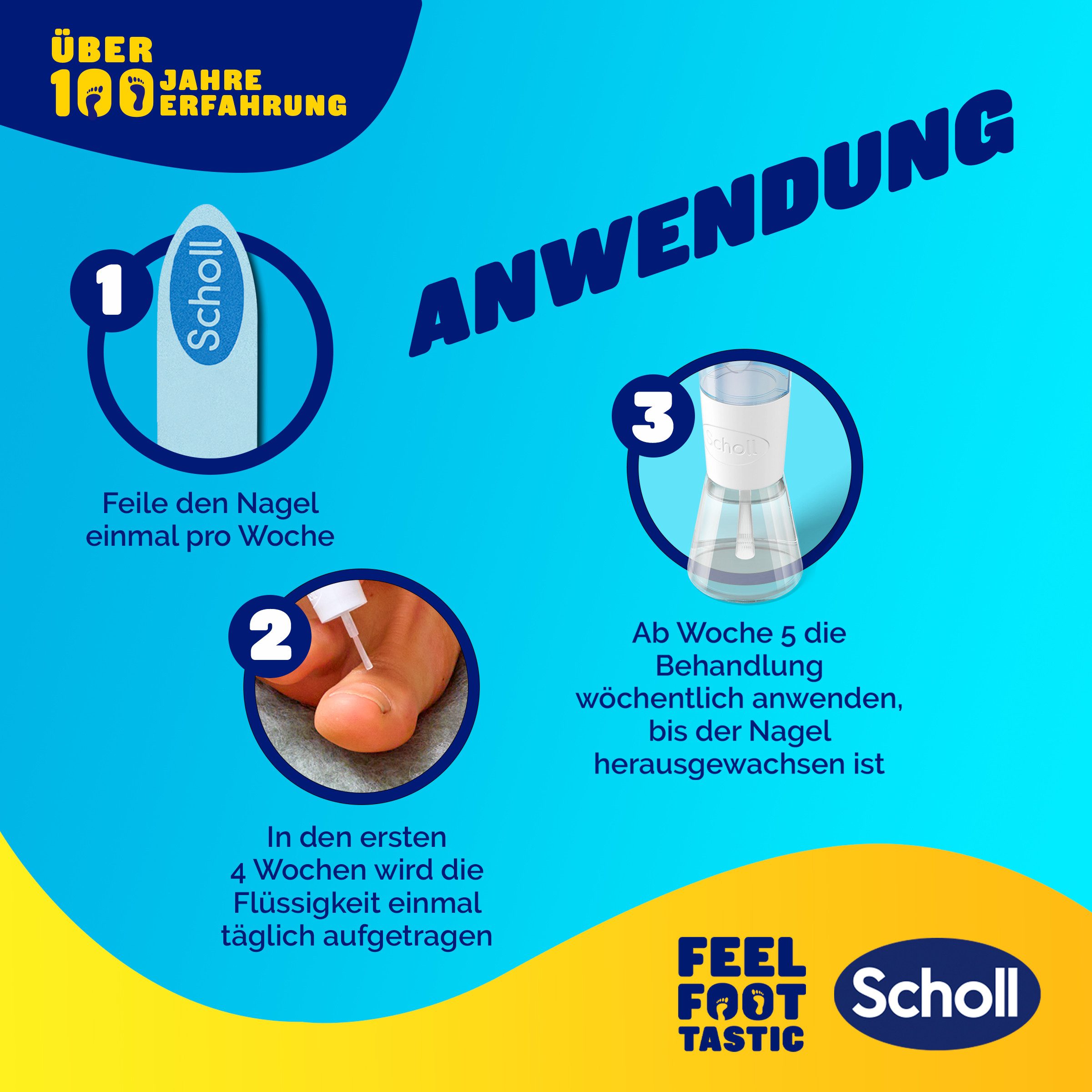 Scholl Nagelverzorgingspen 2-in-1 pen effectieve behandeling van nagelschimmel en schimmelinfecties (set)
