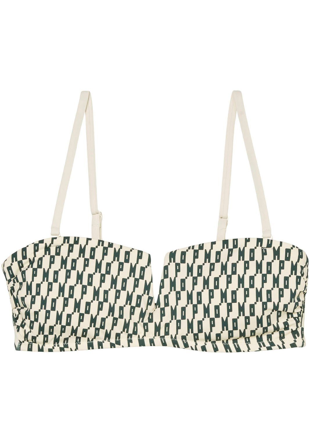 Marc O'Polo Bandeau-bikinitop Modern Monogram met all-over grafisch logo