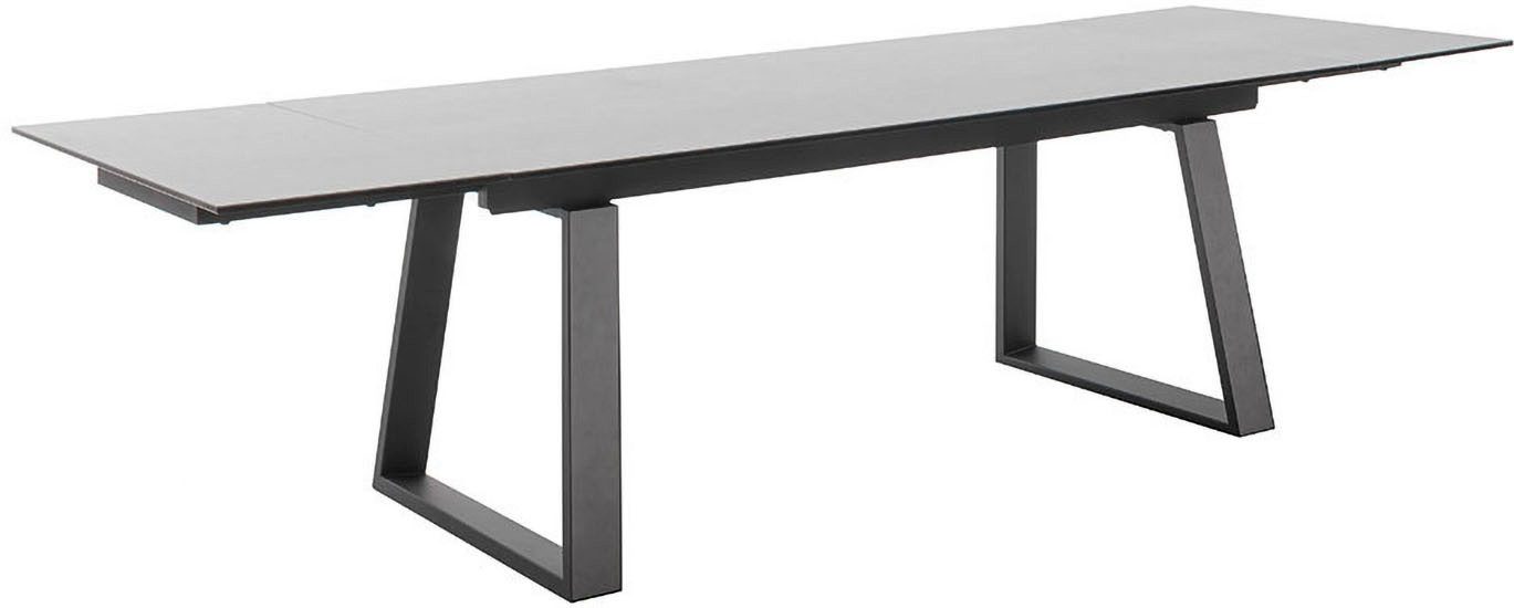 MCA furniture Eettafel NARBONNE onderstel tafel 200-300 cm Keramiek, metaal, eindschuif, uittrekbaar, tafelblad 13 mm, 10-12 personen