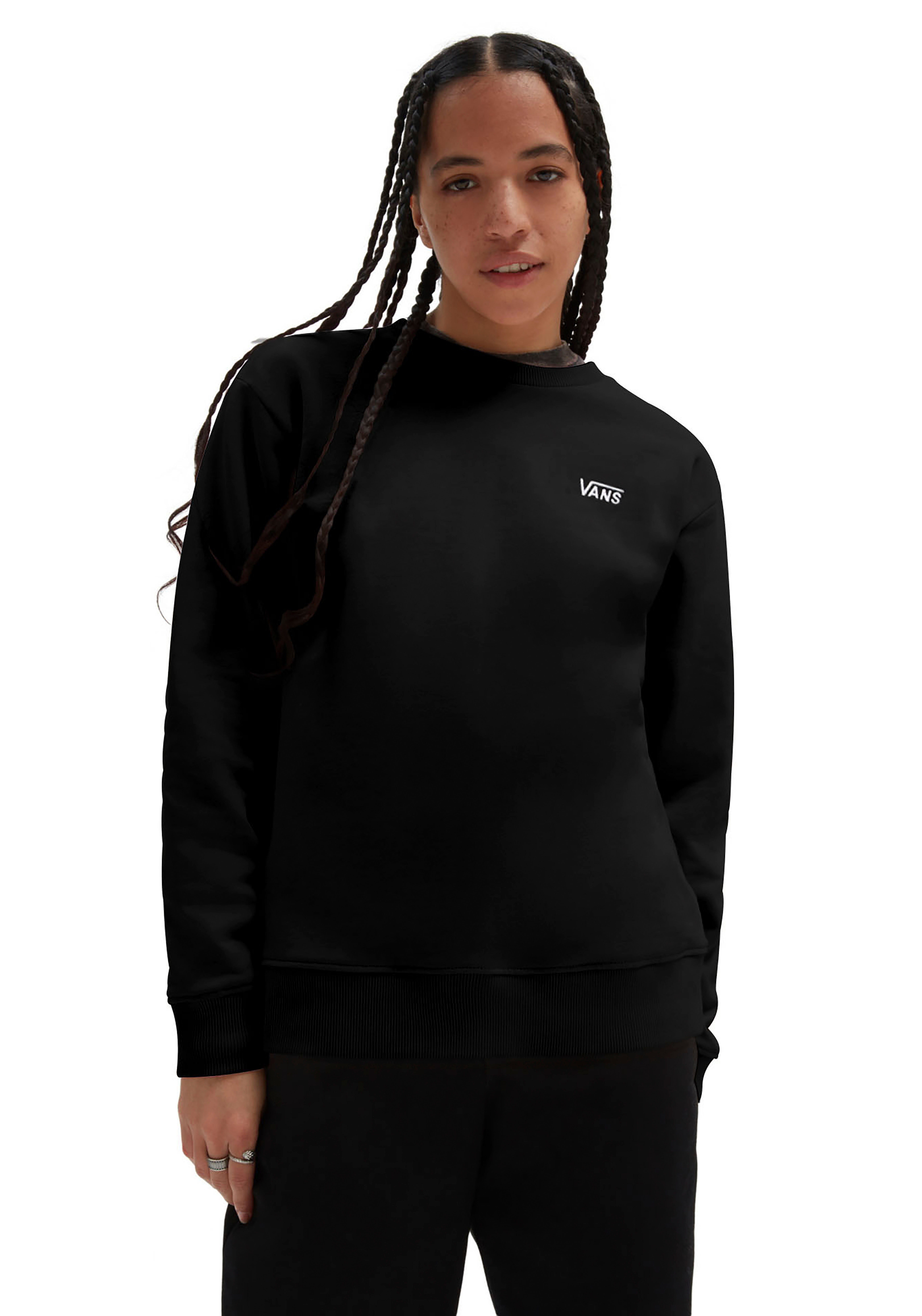 Vans Sweatshirt FLYING V BFF CREW EMEA dames sweaters maat S (36) zwart