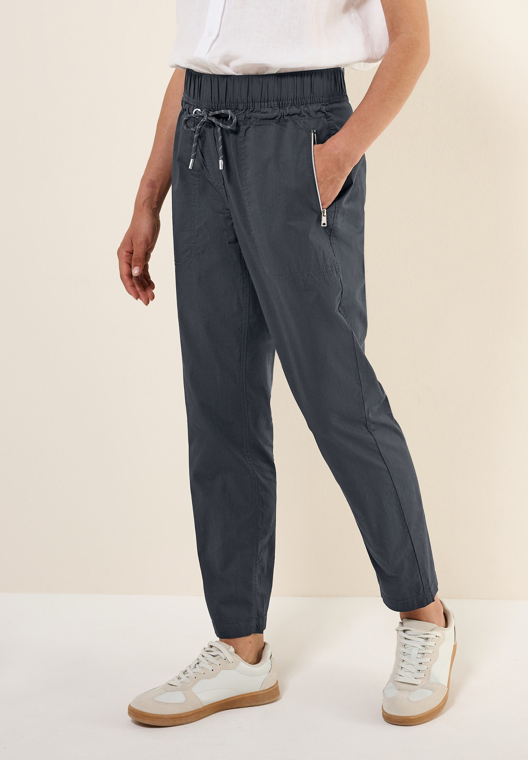 Cecil Paperbag-broek Stijl Chelsea met elastische band en rijgkoord