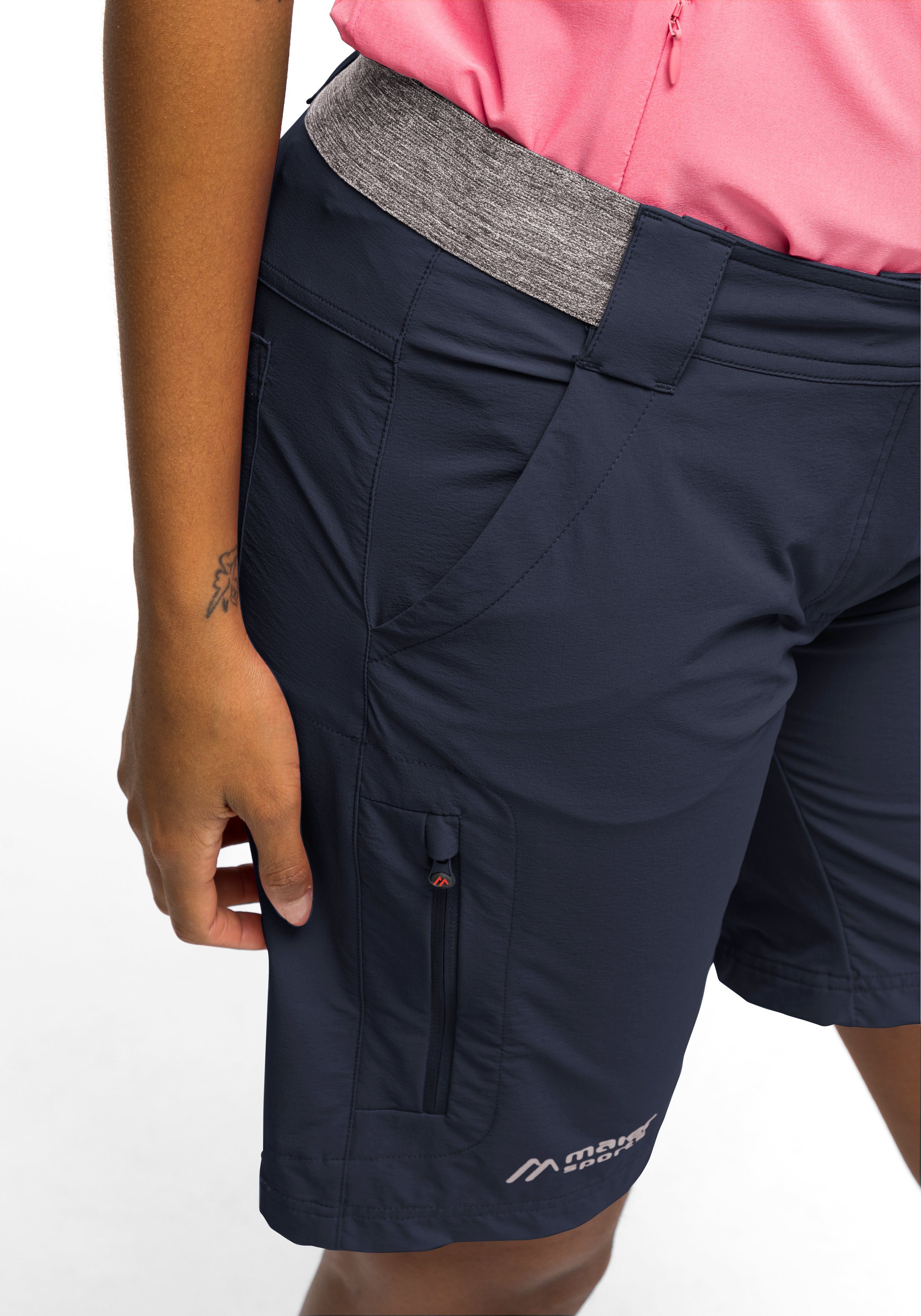 Maier Sports Functionele short Norit Short W Dames shorts, korte outdoor-broek, bermuda met 5 zakken, regular fit