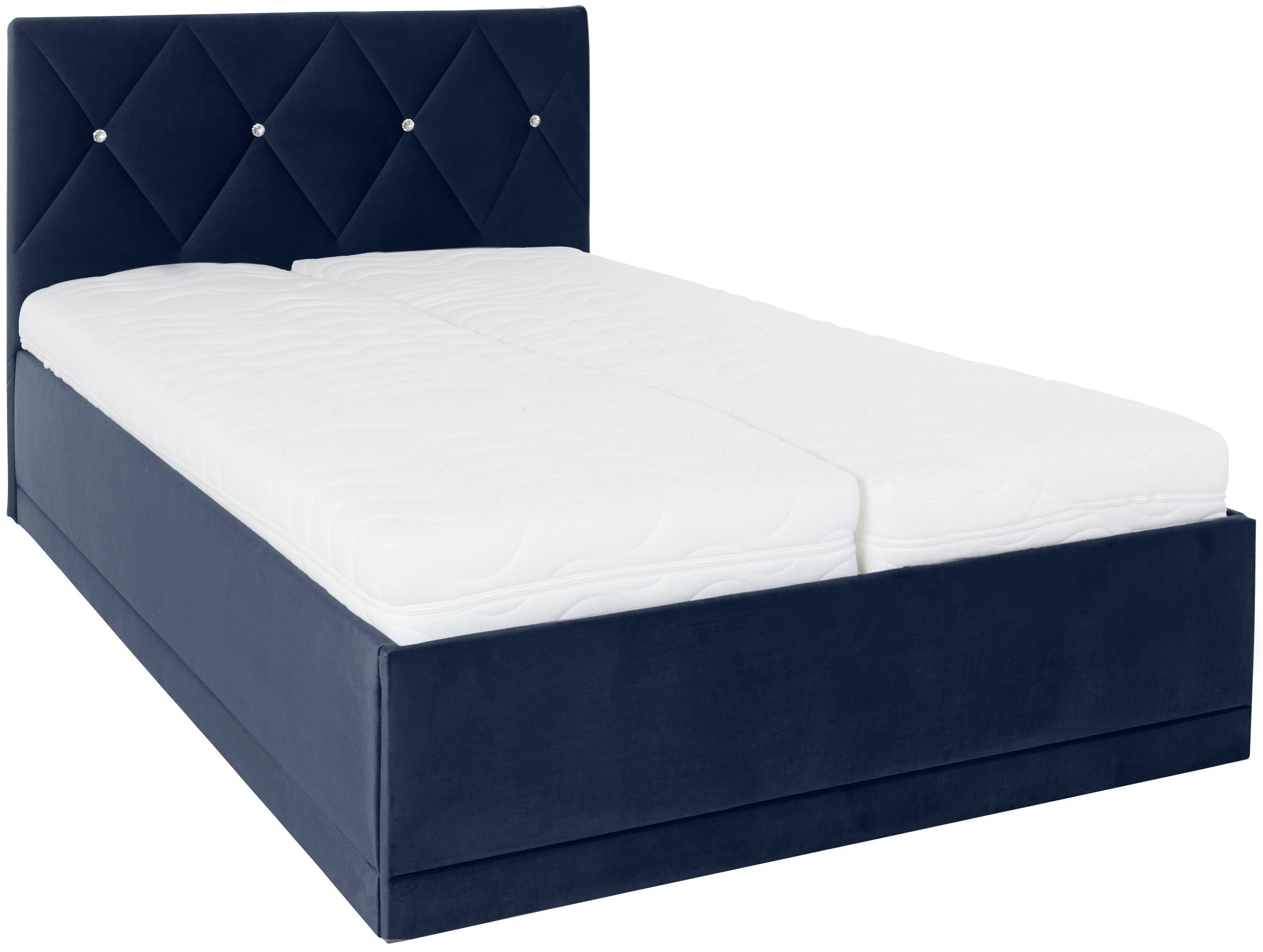 Westfalia Polsterbetten Gestoffeerd bed ADAMAS ook met bedlade, knoopdetails met stras