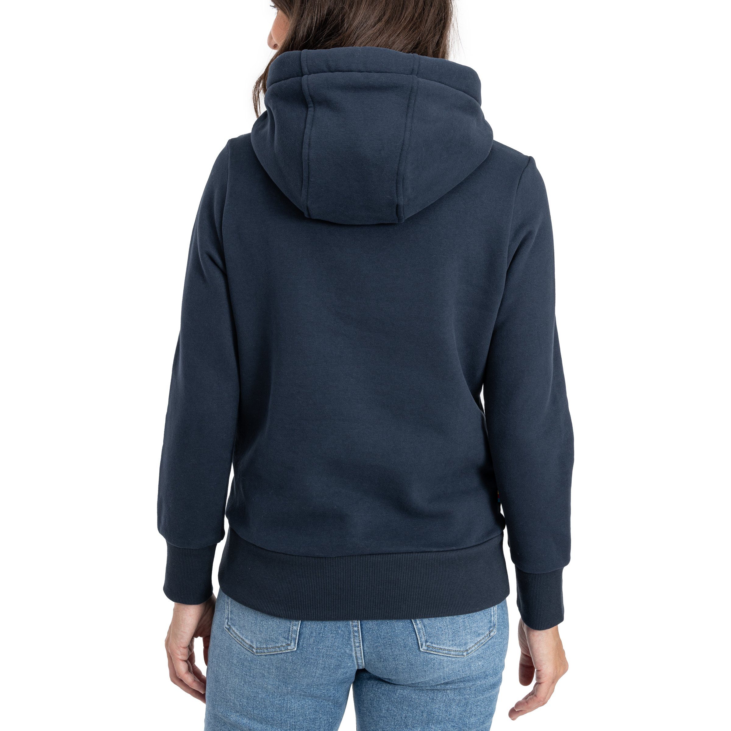 DEPROC Active Capuchonsweatvest FinjaCMYK II zachte fleecejack met kangoeroezak