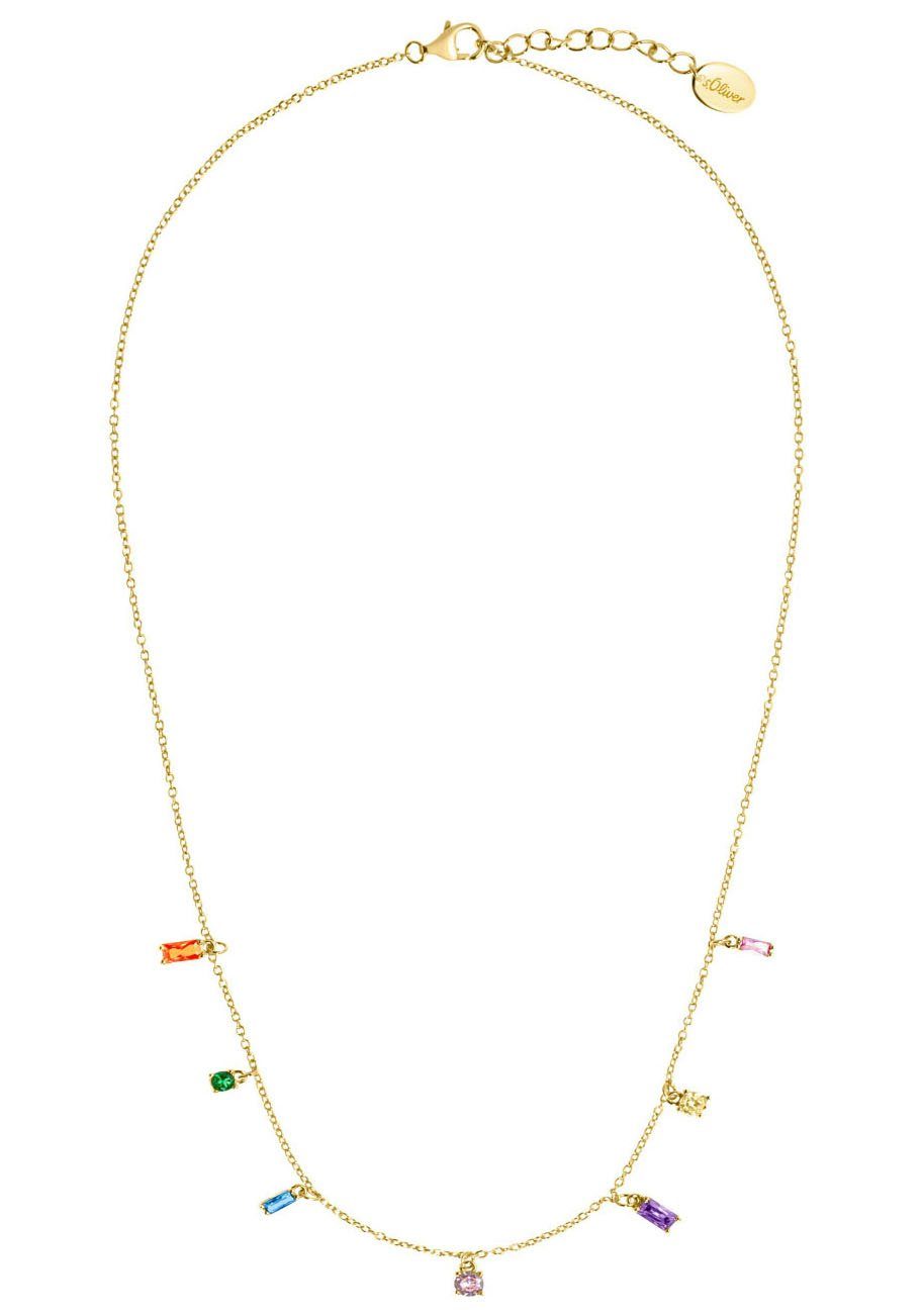 s.Oliver Ketting met hanger Regenboog, 2035510 met zirkoon (synthetisch)