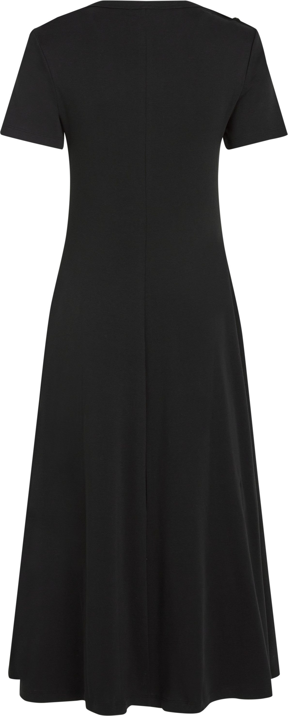 Tommy Hilfiger Jurk in a-lijn GOLD BTN DRESS met goudkleurige knopen in midi-lengte
