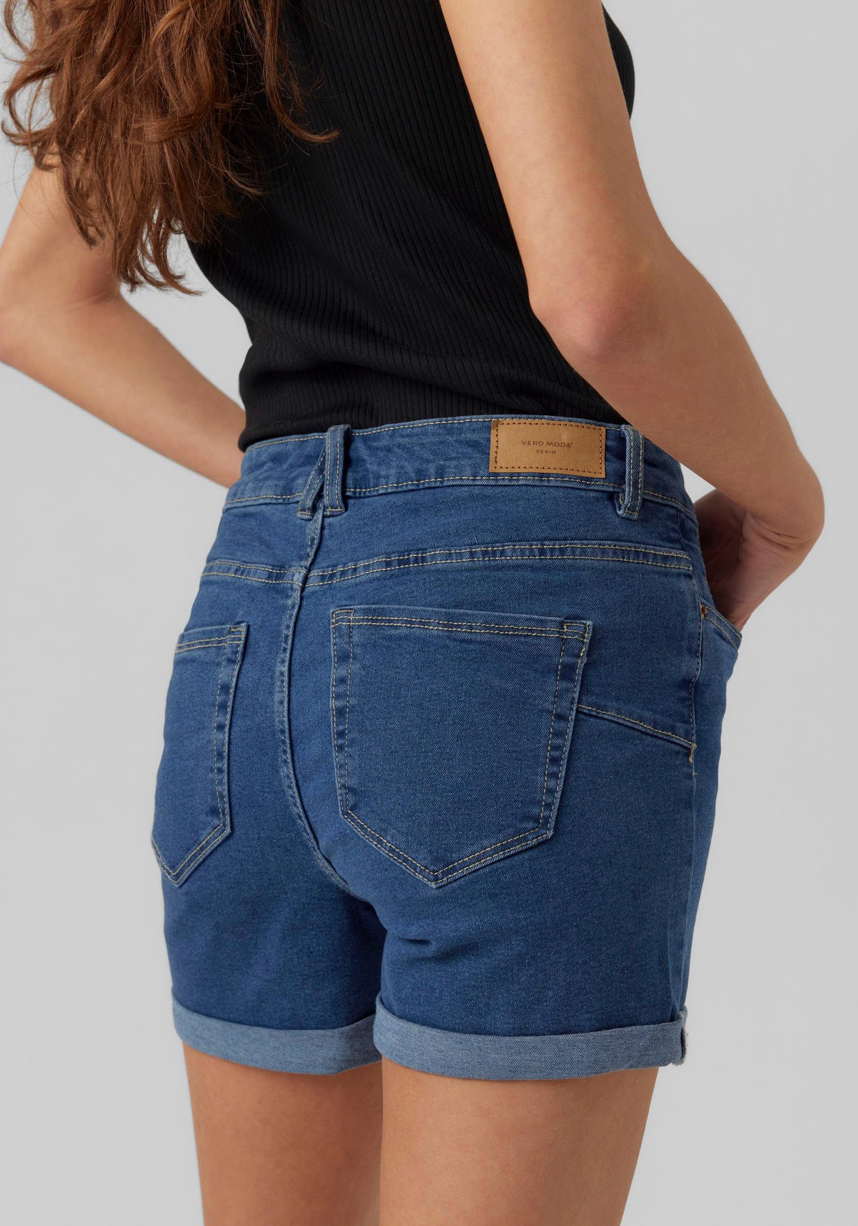 Vero Moda Jeansshort VMLUNA MR FOLD SHORTS MIX GA NOOS