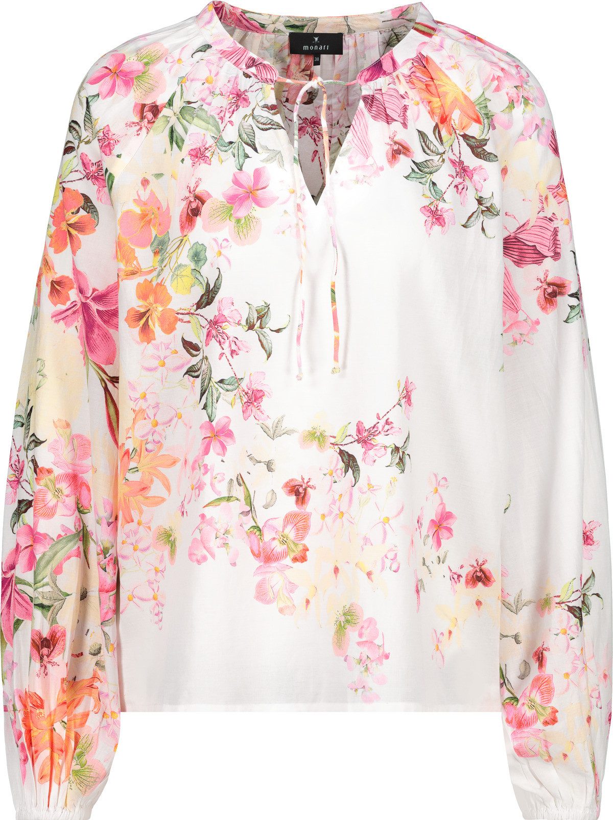 Monari Blouse zonder sluiting met bloemenprint all-over