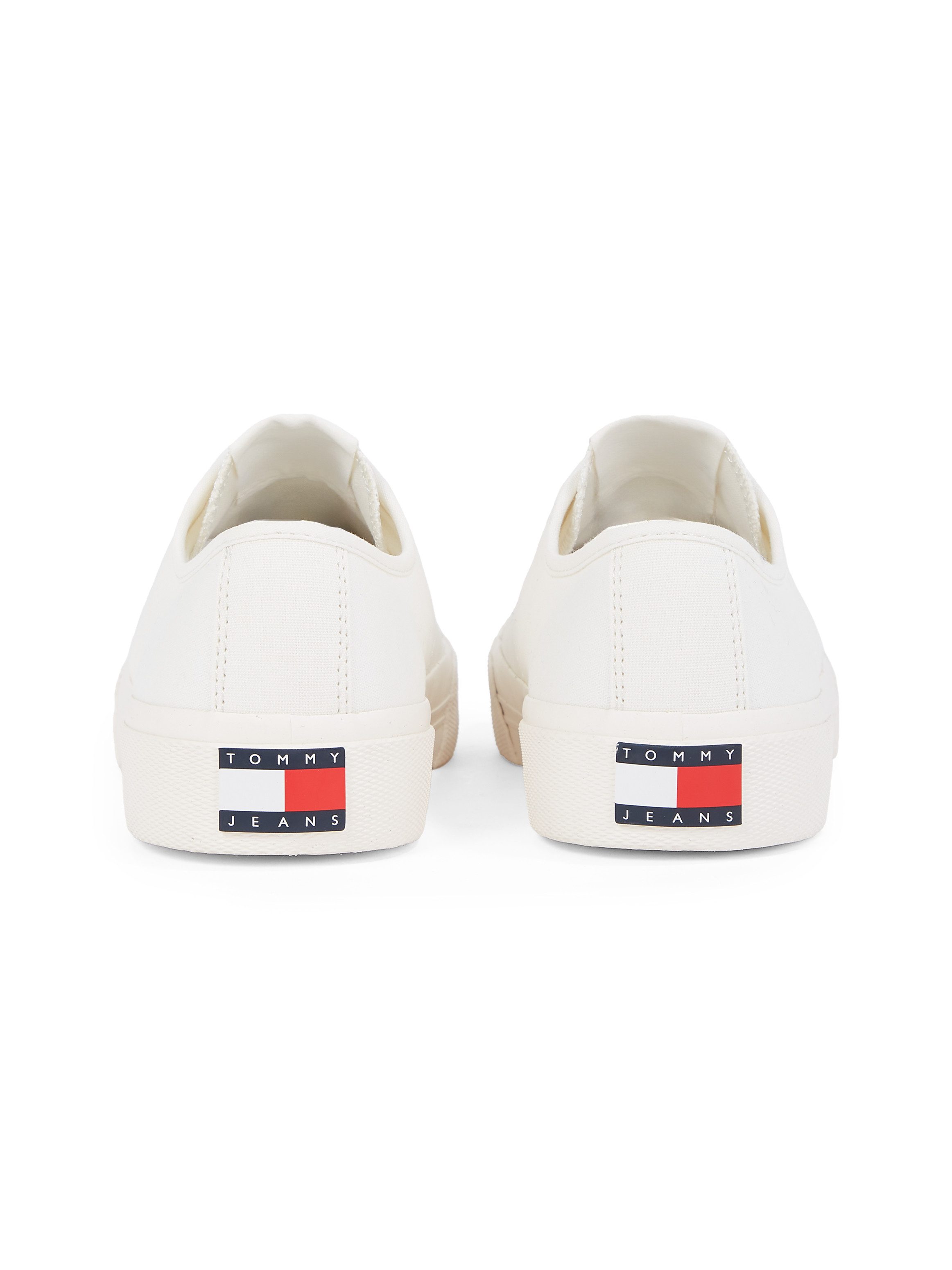 TOMMY JEANS Plateausneakers TJM LACE UP CANVAS COLOR , vrijetijdsschoen, lage schoen, veterschoen met logo-patch op de tong