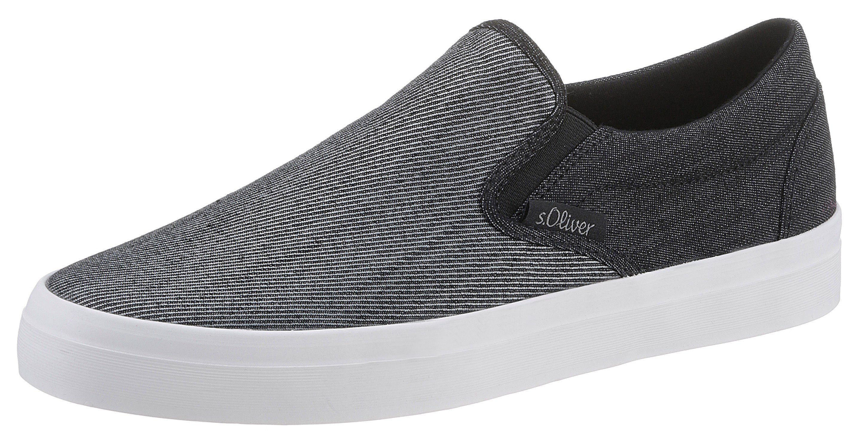 s.Oliver Slip-on sneakers met soft foam-demping