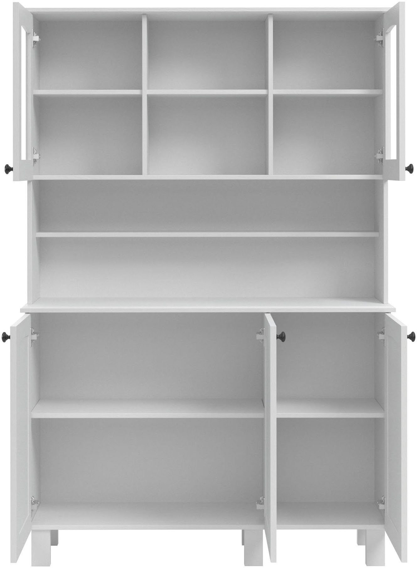 Kochstation Keukenbuffet KS-Osby Massief grenen, breedte 120 cm, 5 deuren (1 stuk)