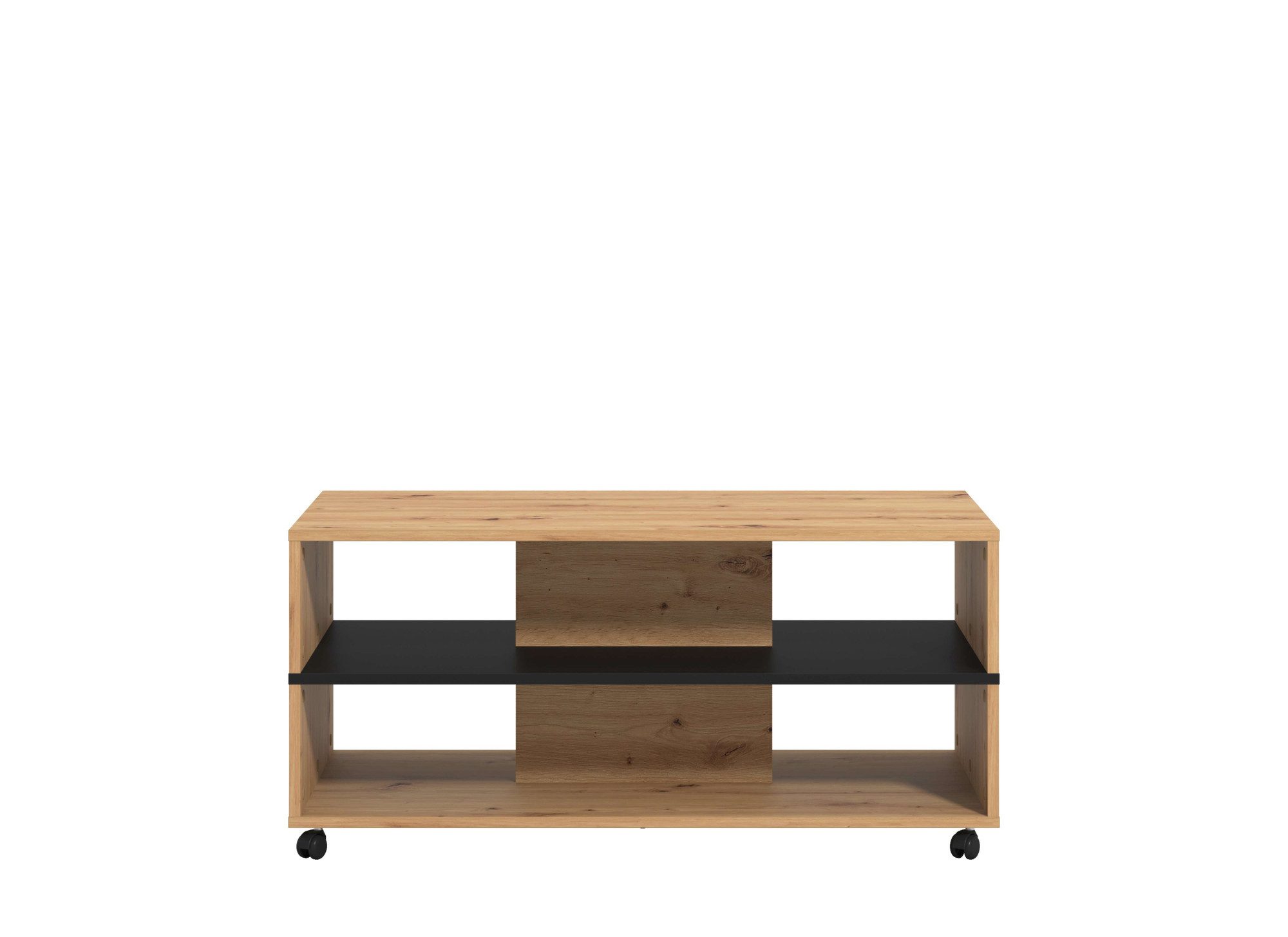 Home affaire Salontafel Savio salontafel, 101 cm, in trendy kleuren, modern met plank, rechthoekig, artisan eik, ideaal voor kleine ruimtes
