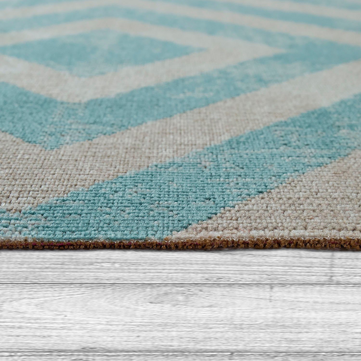 Paco Home Vloerkleed Poco 821 Laagpolig, geruit design, met franje, geschikt voor binnen en buiten