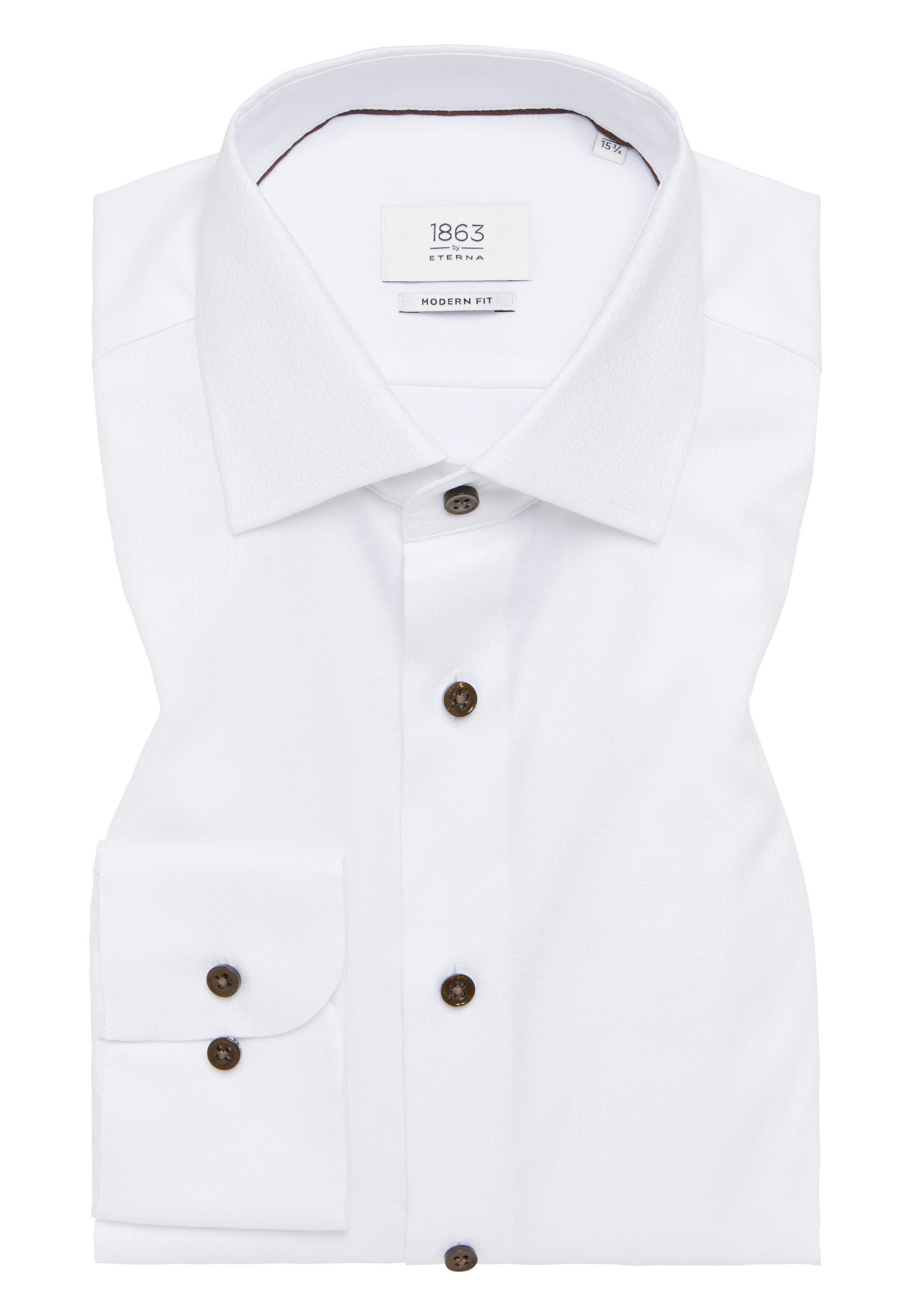 Eterna Overhemd met lange mouwen MODERN FIT NON IRON (strijkvrij)