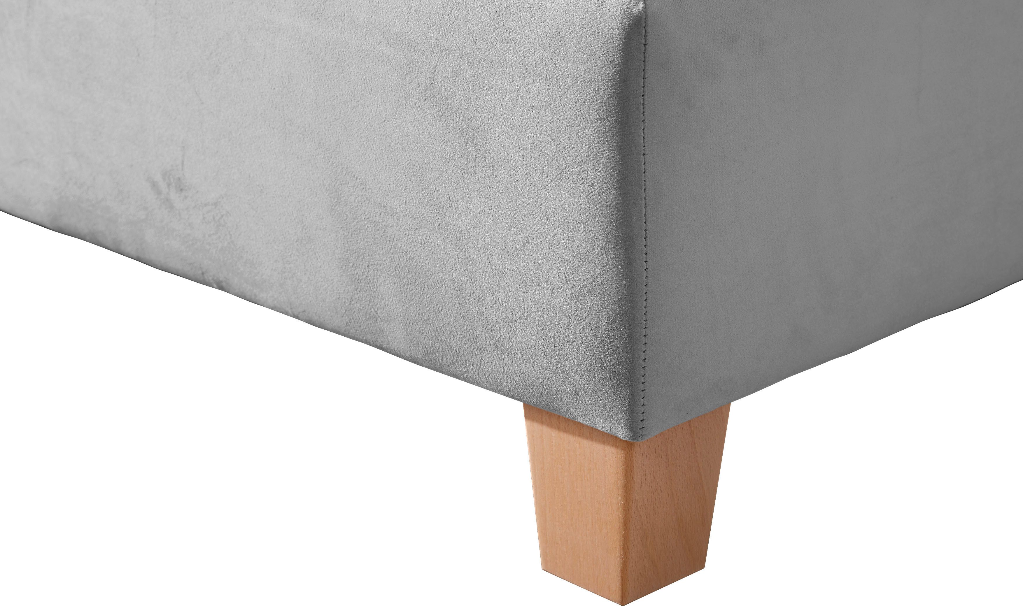 Home affaire Boxspring Fargo inclusief topper, in 3 soorten matrassen, in fluweel of structuurstof