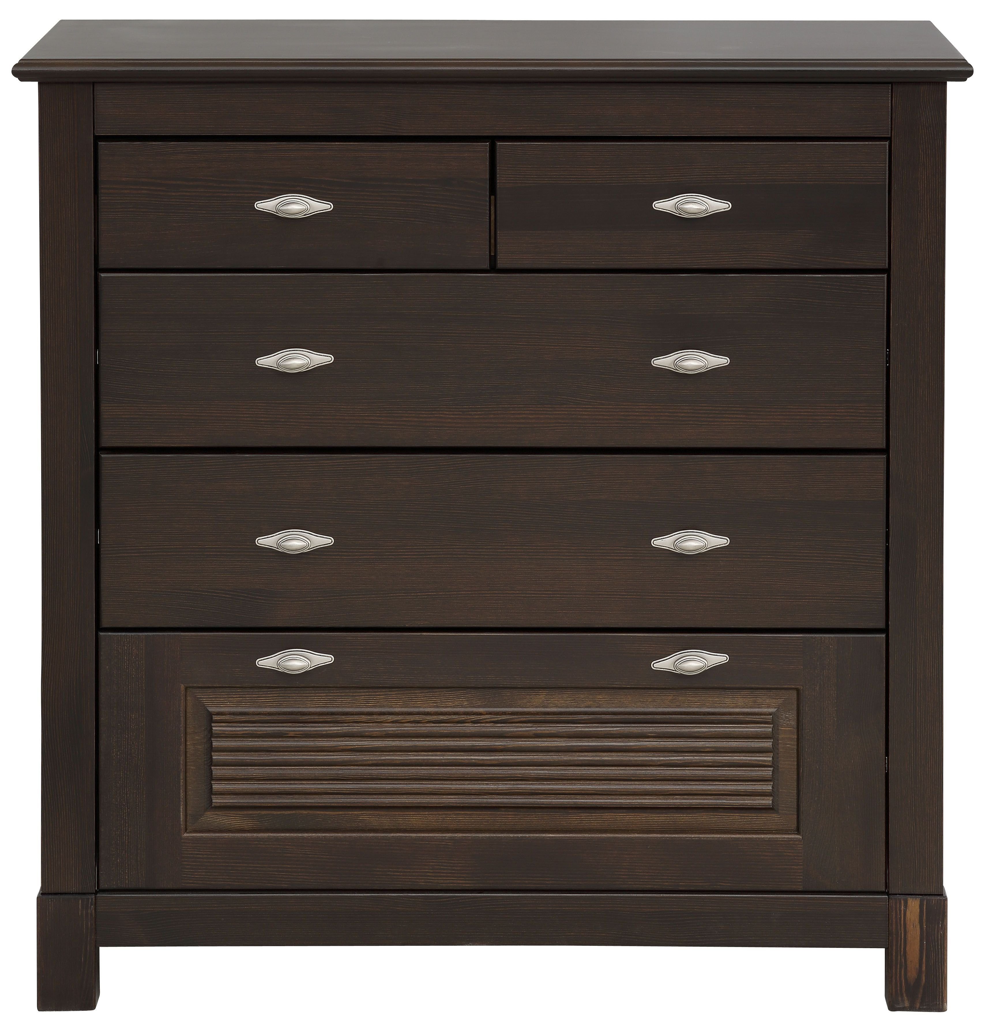 Home affaire Ladekast Rauna van massief grenen, met 5 laden, breedte 96 cm