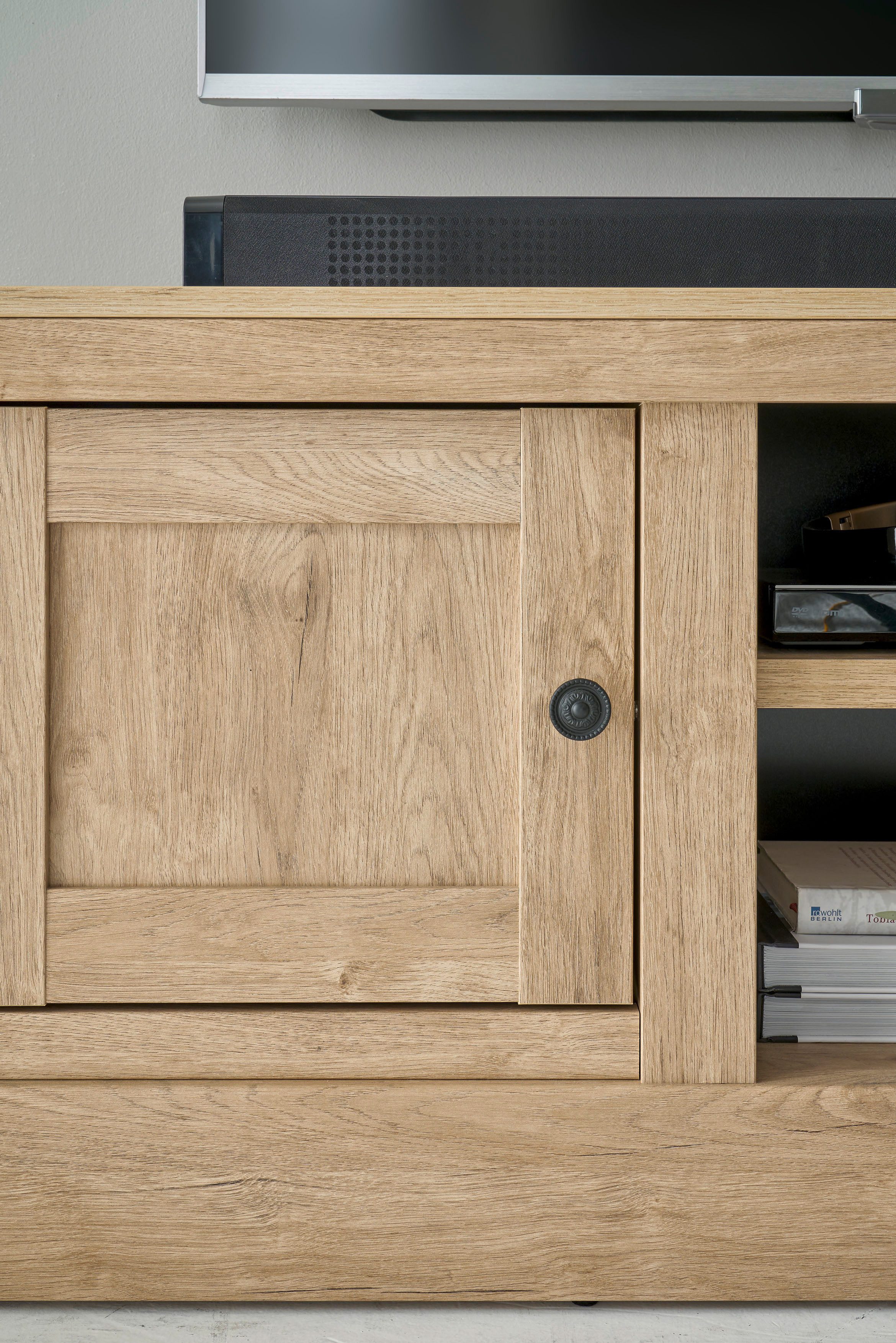 Home affaire Tv-meubel Cornwall, onderkast in landelijke stijl, commode, eiken decor (1 stuk)