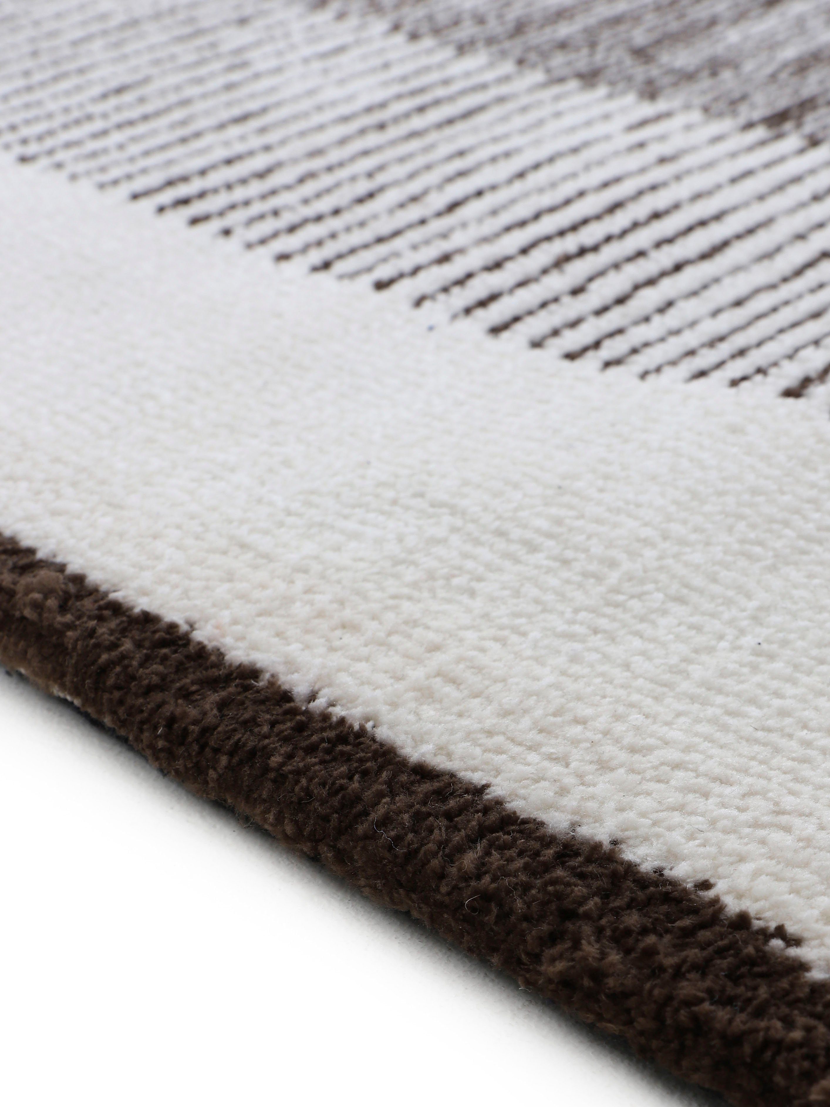 carpetfine Vloerkleed Holly 7 geometrisch ontwerp, gestreept, hoog-laag structuur