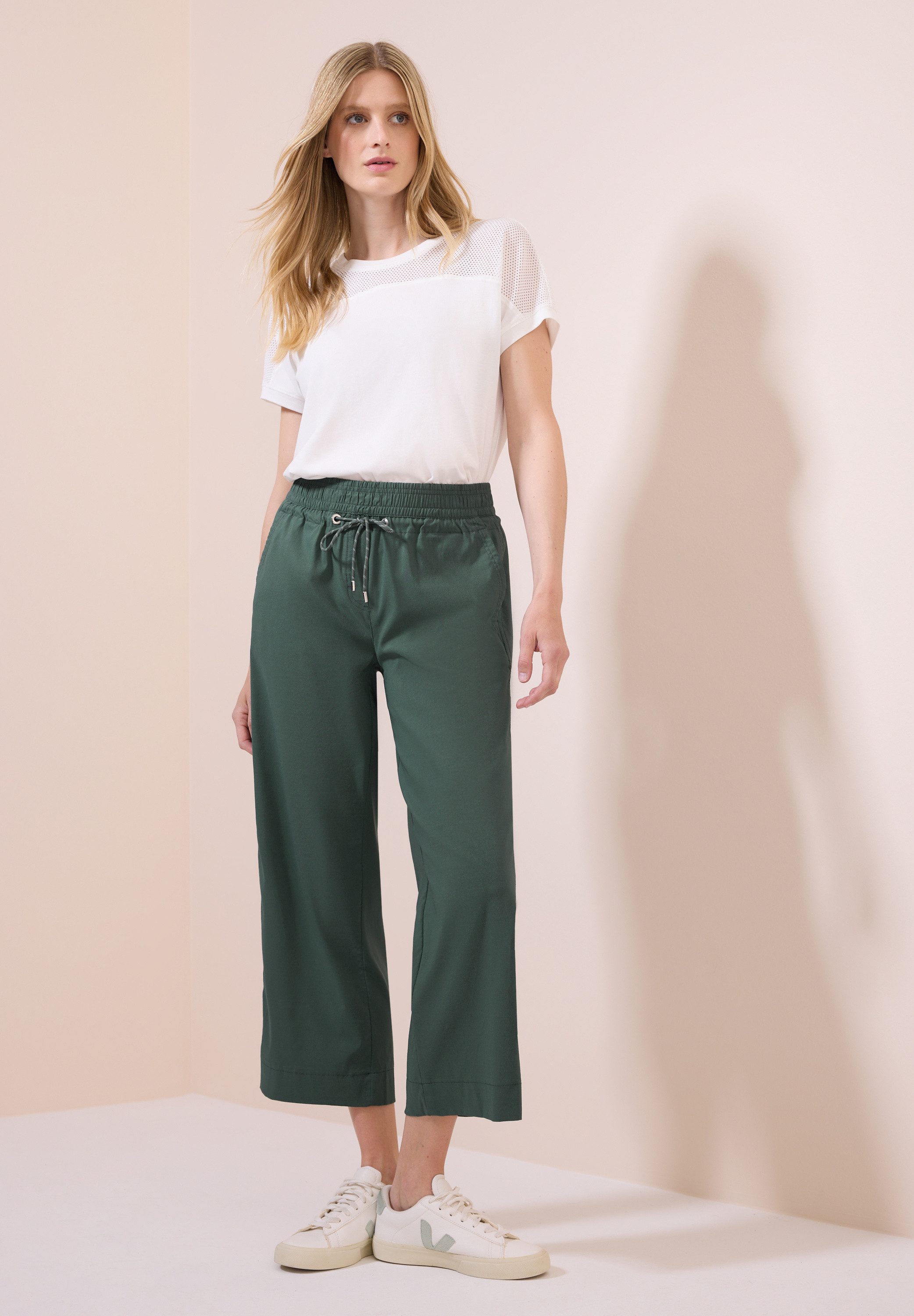 Cecil 7/8 broek Style Neele met elastische band en rijgkoord