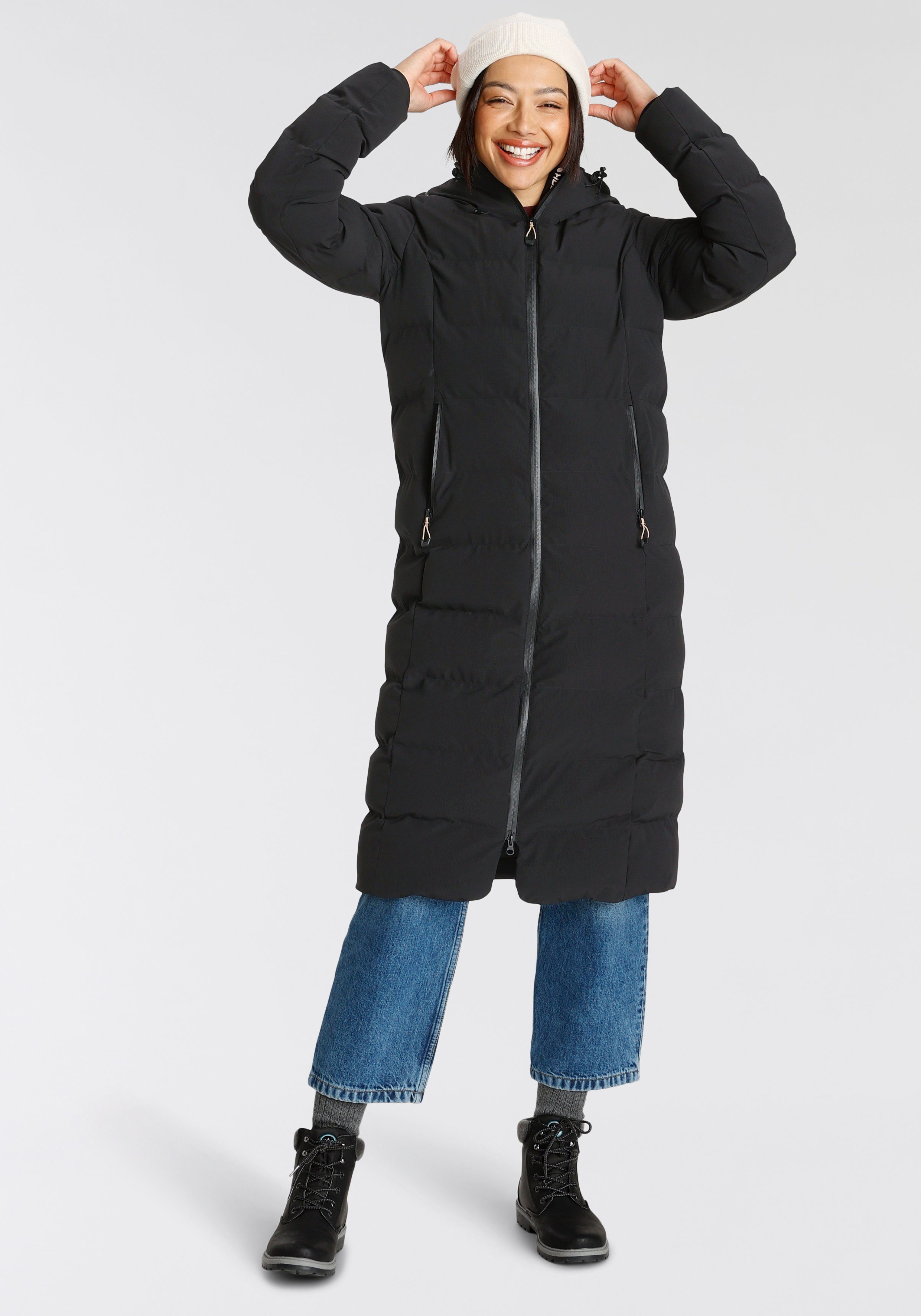 Icepeak Functionele jas BRILON met merkleerpatch op de bovenarm (1-delig) meisjes winterjassen maat 48 zwart
