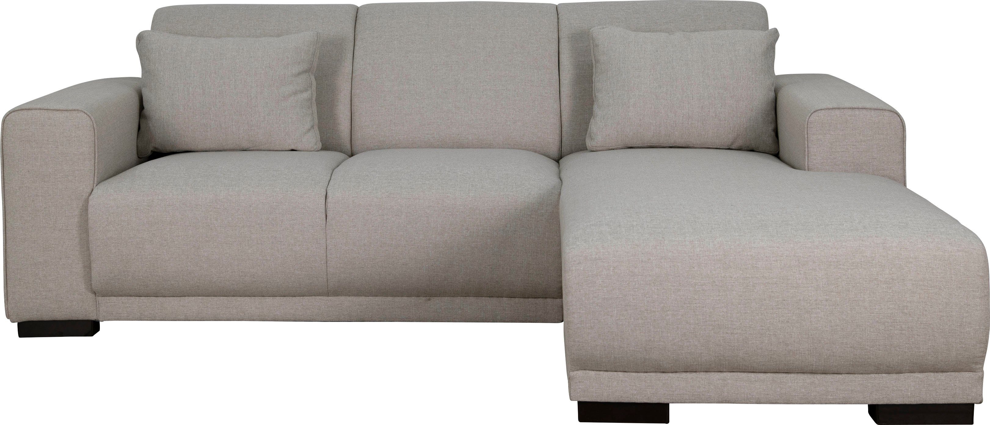 Home affaire Hoekbank BORNHOLM L-vorm met chaise longue, afmetingen B/D/H: 234/162/85 cm Recamiere links of rechts bestelbaar, golfvering, inclusief 2 kussens