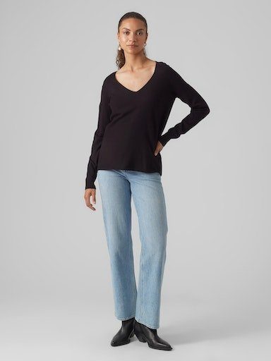 Vero Moda Trui met V-hals VMHAPPINESS LS V-NECK PULLOVER GA BOO