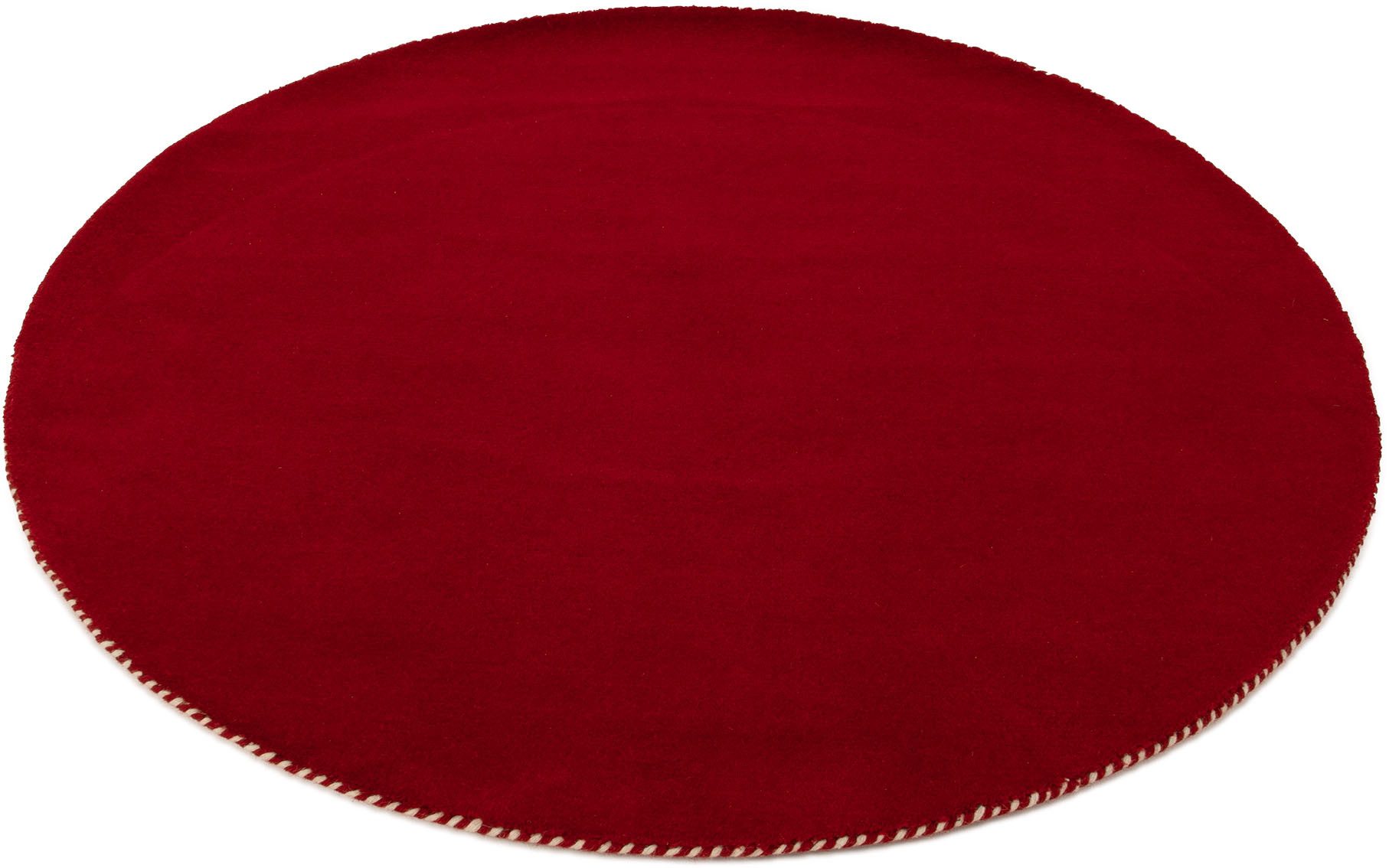 carpetfine Wollen kleed Gabbeh Lola Uni met natuurlijk plantaardig materiaal handgeweven, ook als loper