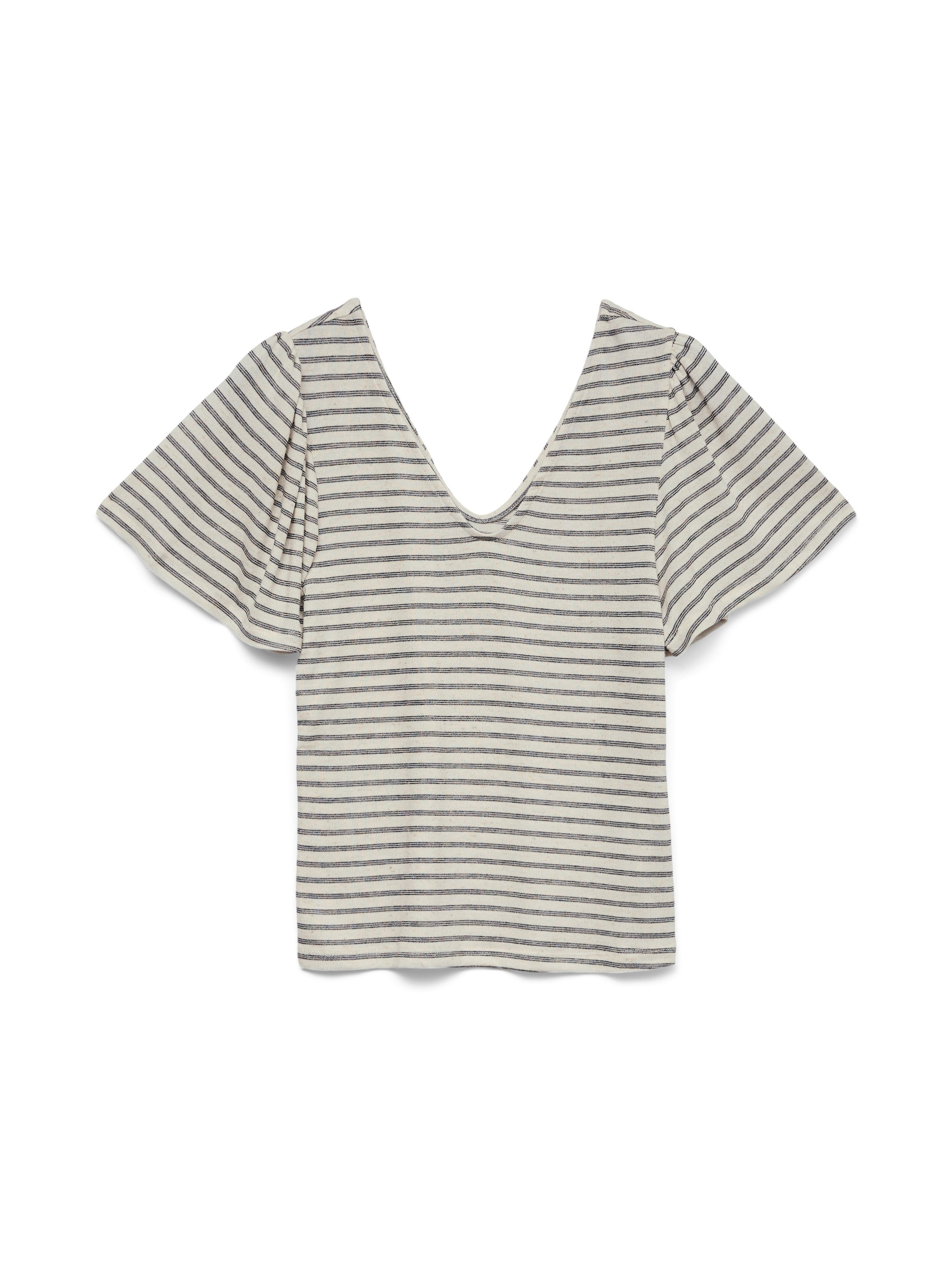 Vero Moda T-shirt VMGINA 2/4 SHORT TOP JRS GA NOOS
