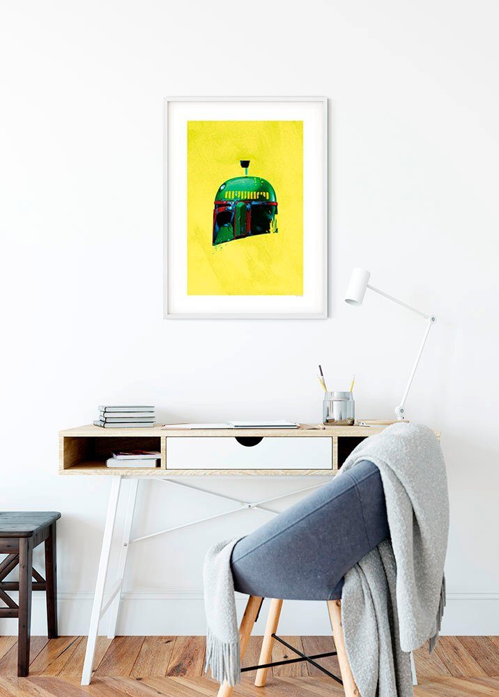 Komar Wanddecoratie Star Wars Classic Helmets Boba Fett Wanddecoratie voor de kinderkamer - zonder lijst (1 stuk)