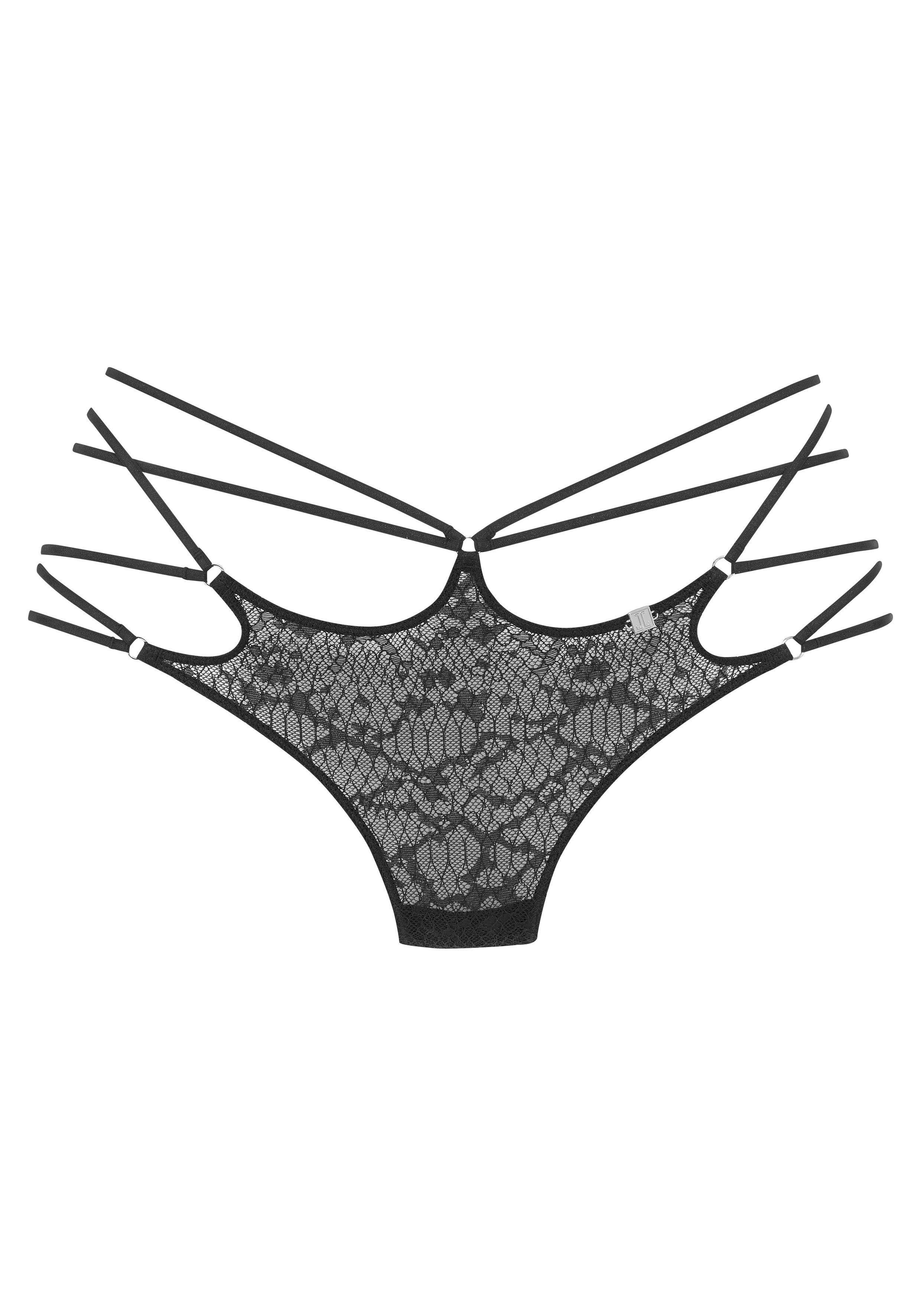Jette Joop Tanga in opwindende bandjes-look