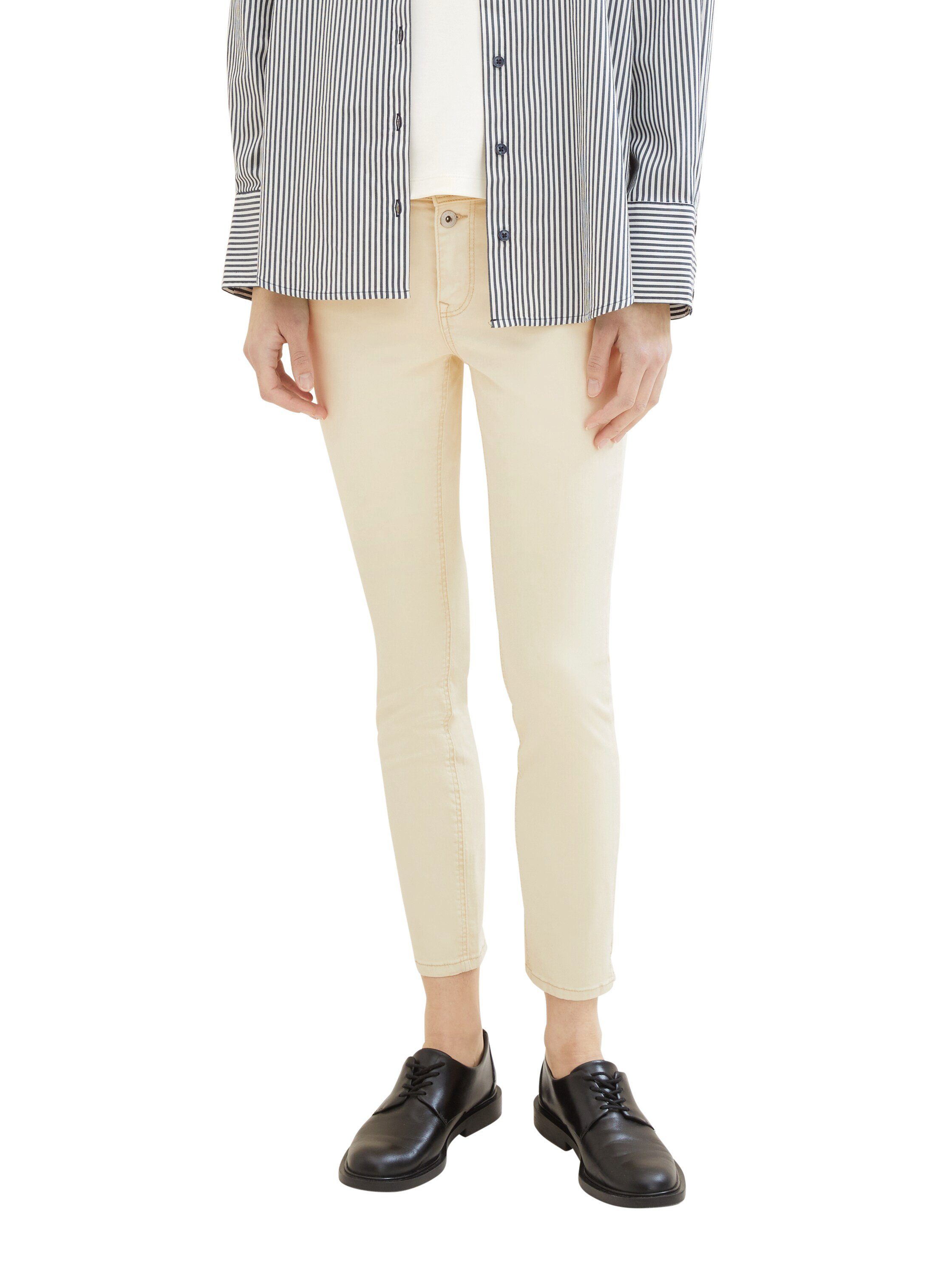 Tom Tailor 7/8 jeans met dubbele-knoopsluiting dames 7/8 jeans maat 33 beige