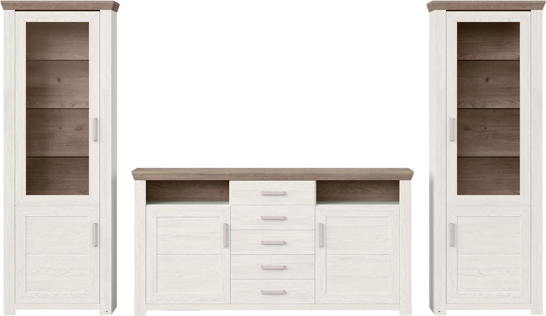 set one by Musterring Wandmeubel York Combinatie 05, in 3 kleurvarianten, totale breedte 354 cm (set, 3-delig)